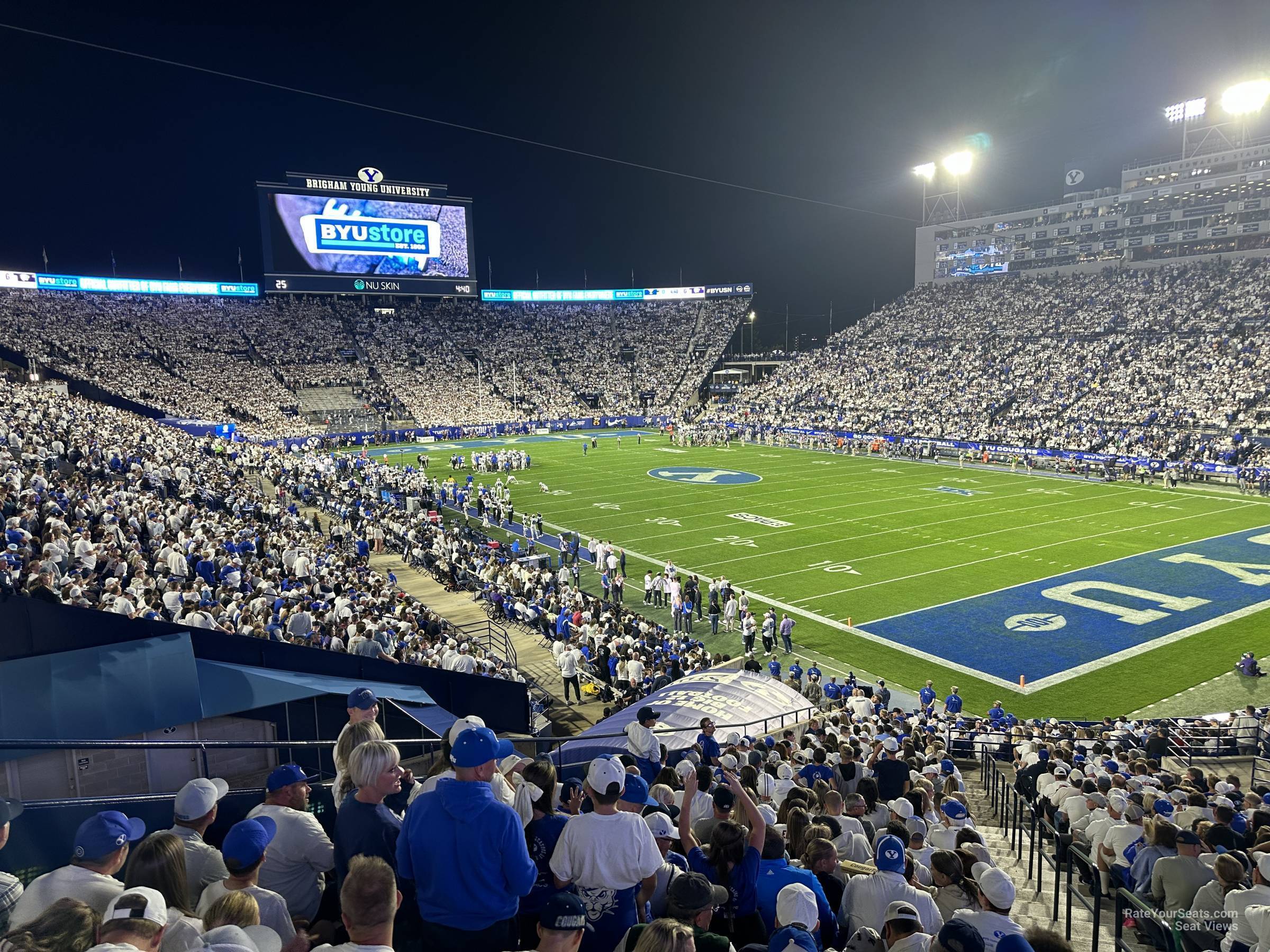 section 129, row 1 seat view  - lavell edwards stadium