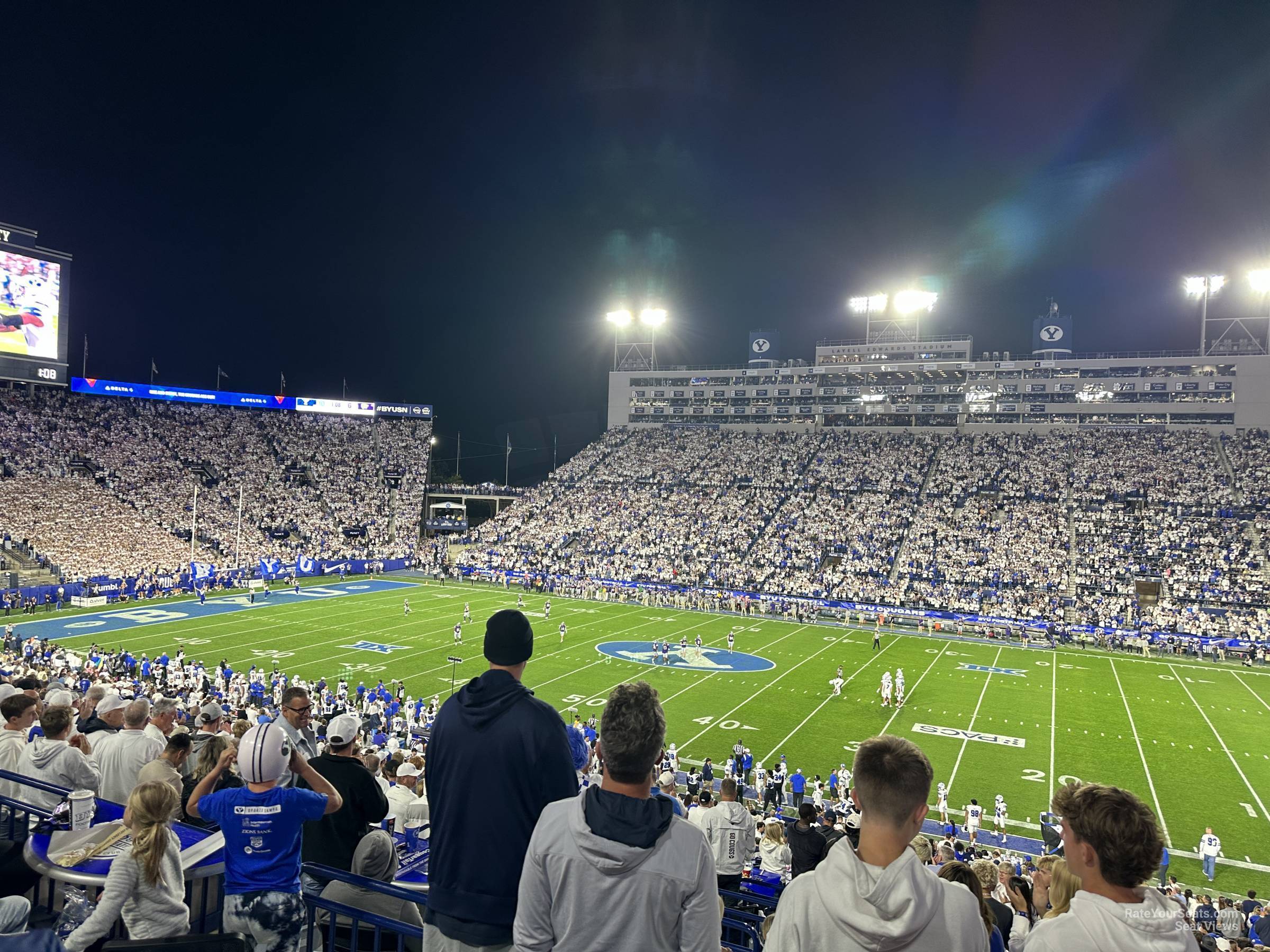 section 133, row 1 seat view  - lavell edwards stadium