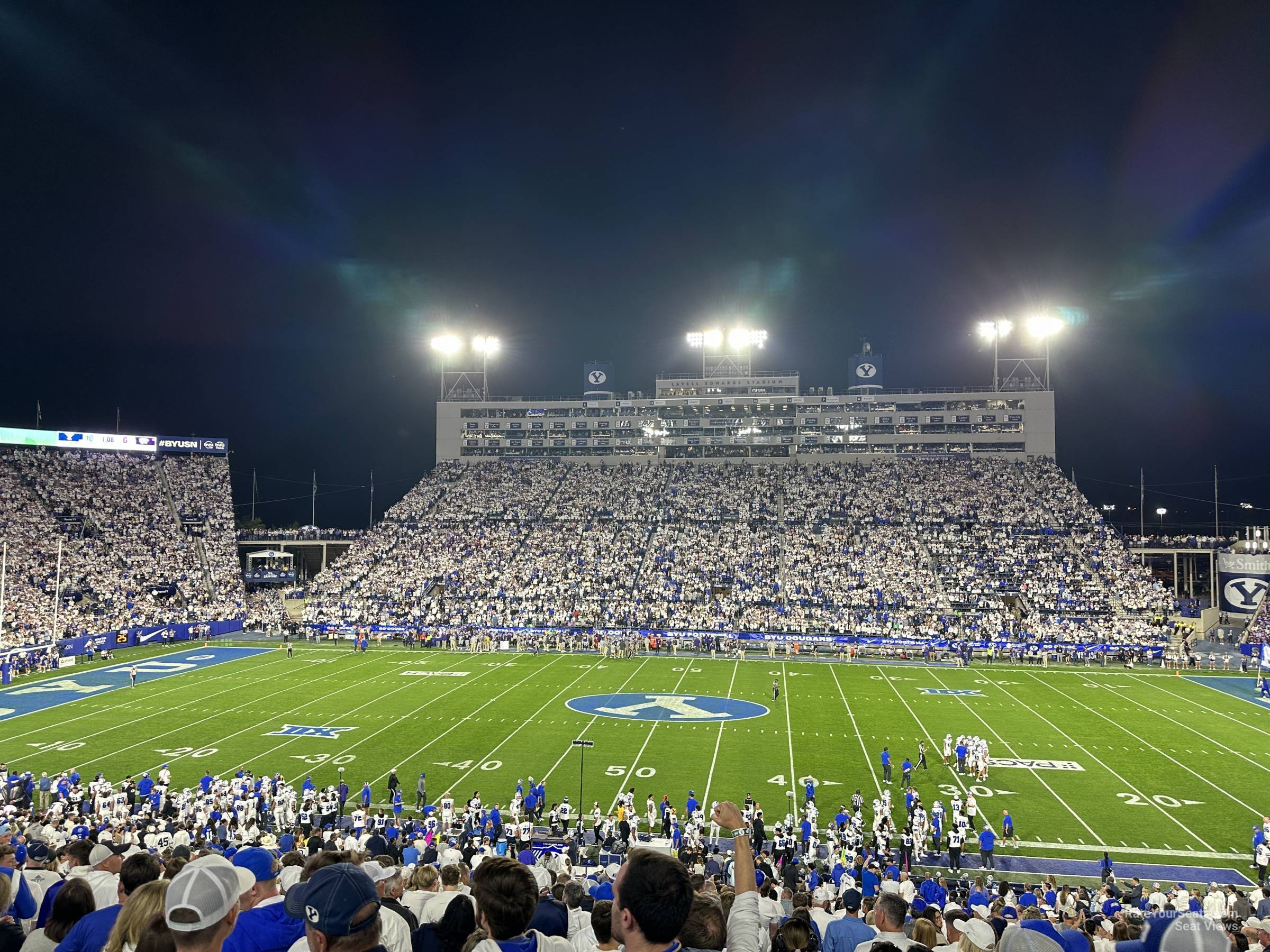 section 134, row 1 seat view  - lavell edwards stadium