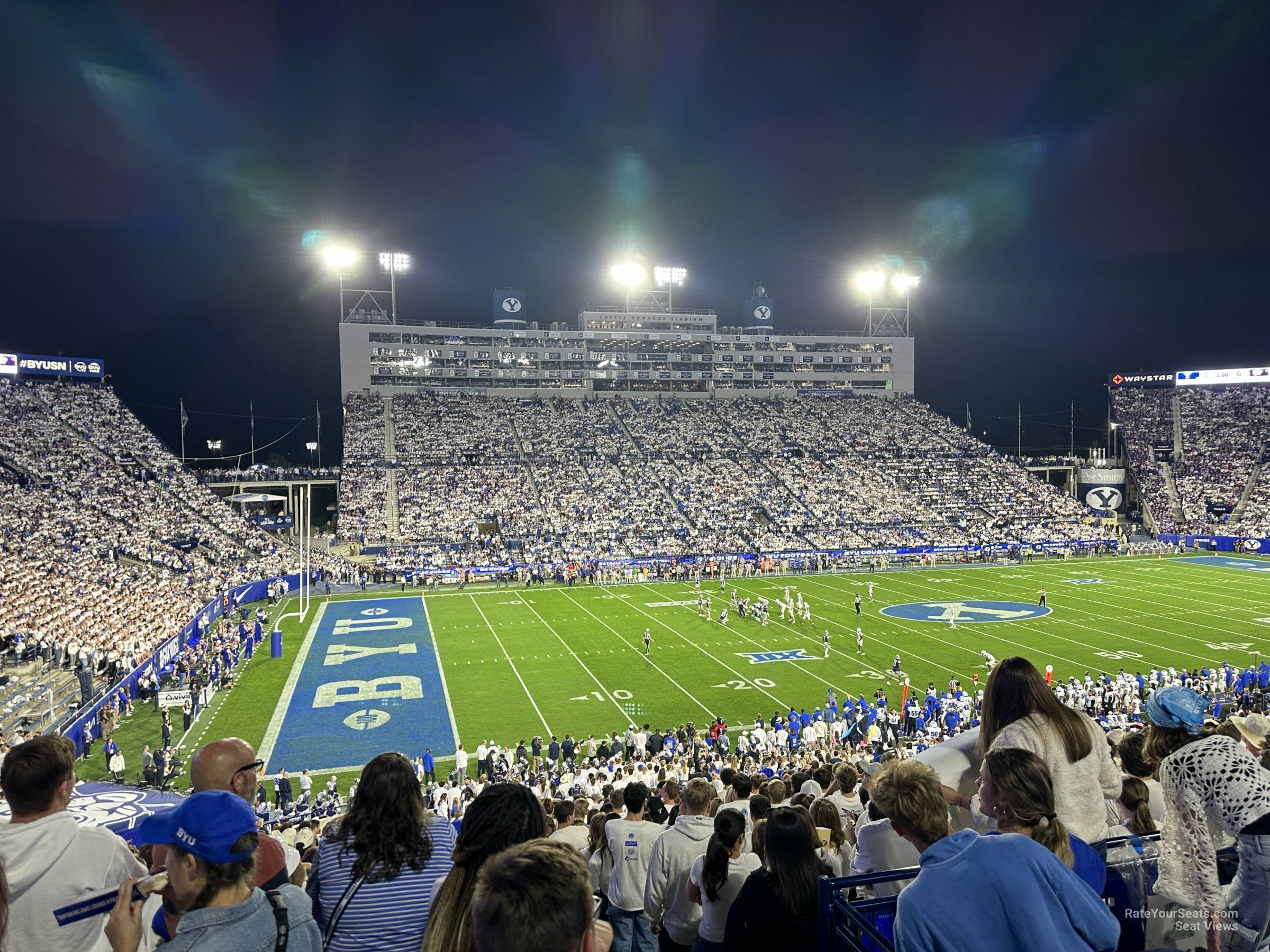 section 136, row 1 seat view  - lavell edwards stadium