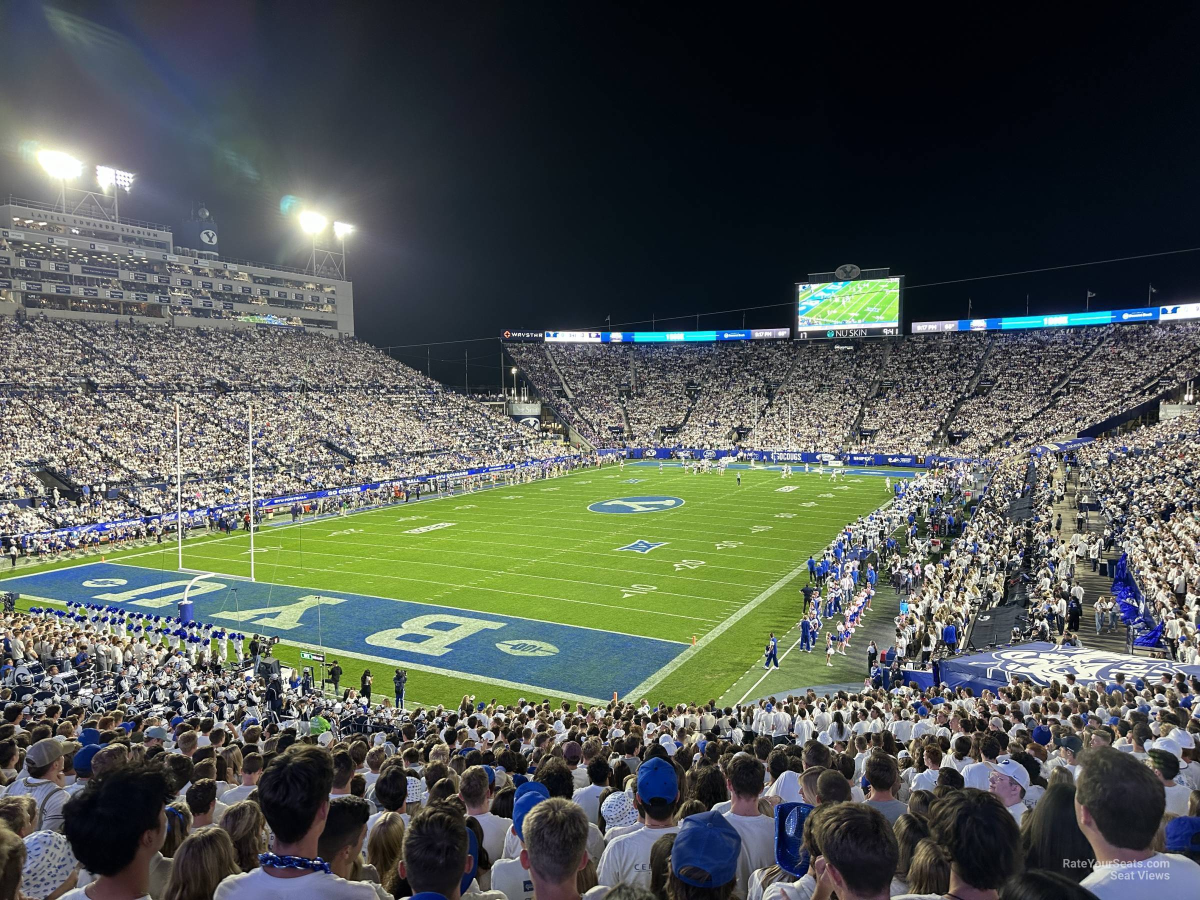 section 143, row 1 seat view  - lavell edwards stadium