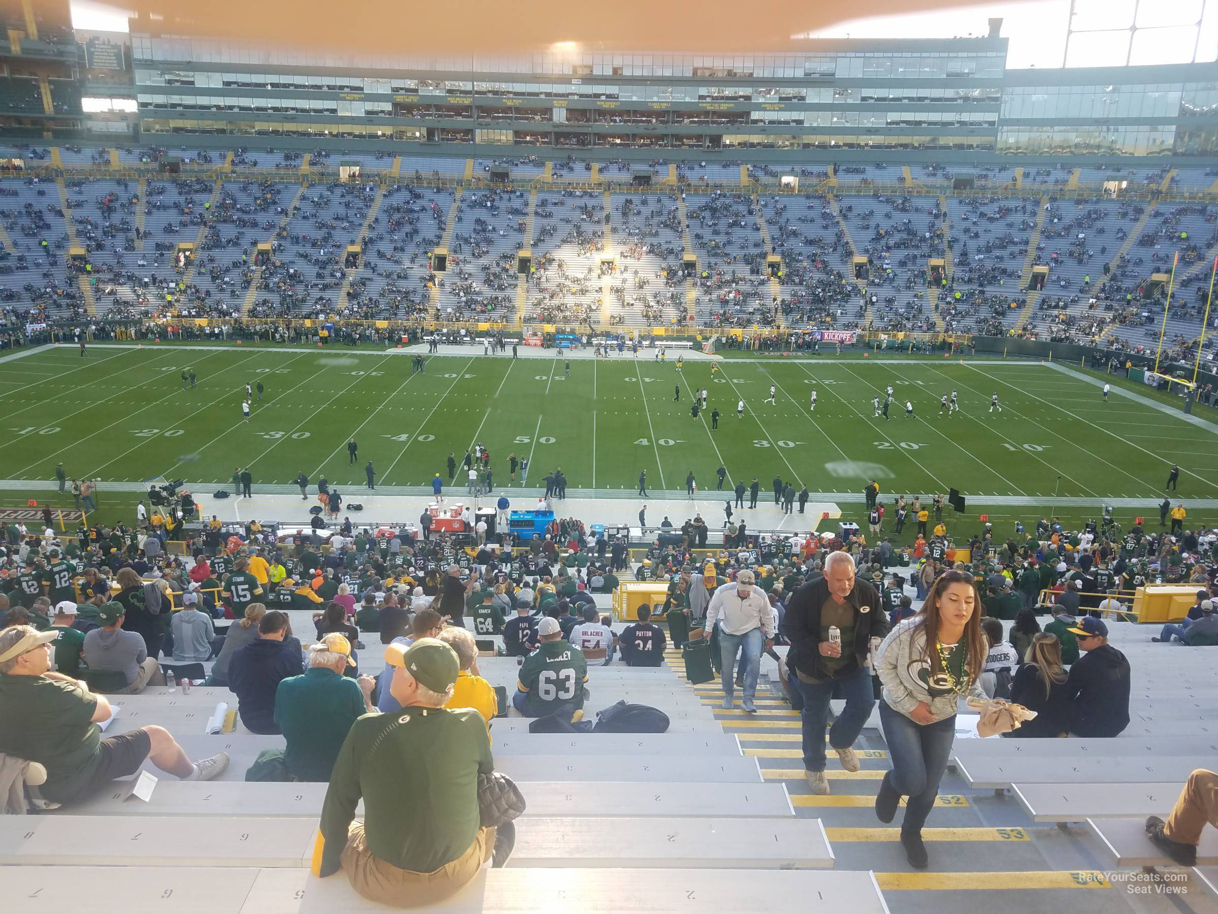 Sitting Front Row at Lambeau Field POV 