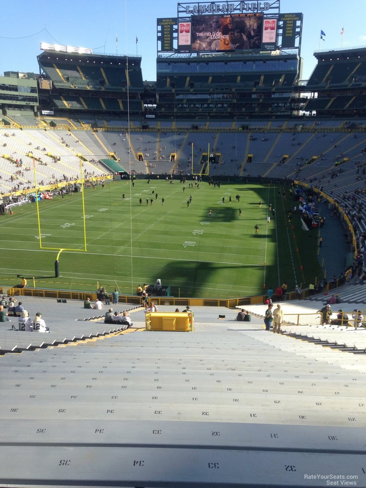 Lambeau Field, section 102, home of Green Bay Packers, page 1