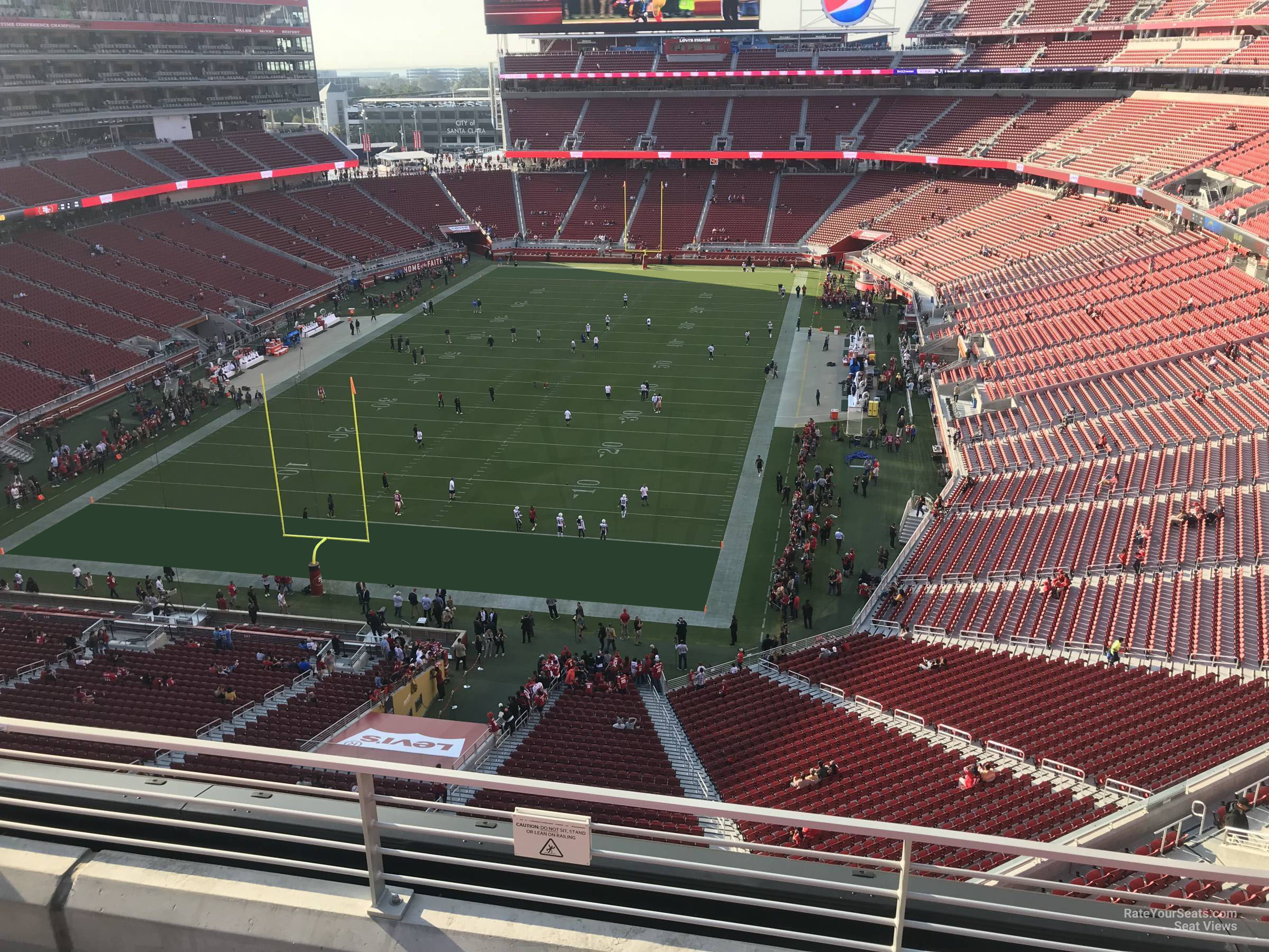 section 324, row 4 seat view  - levi