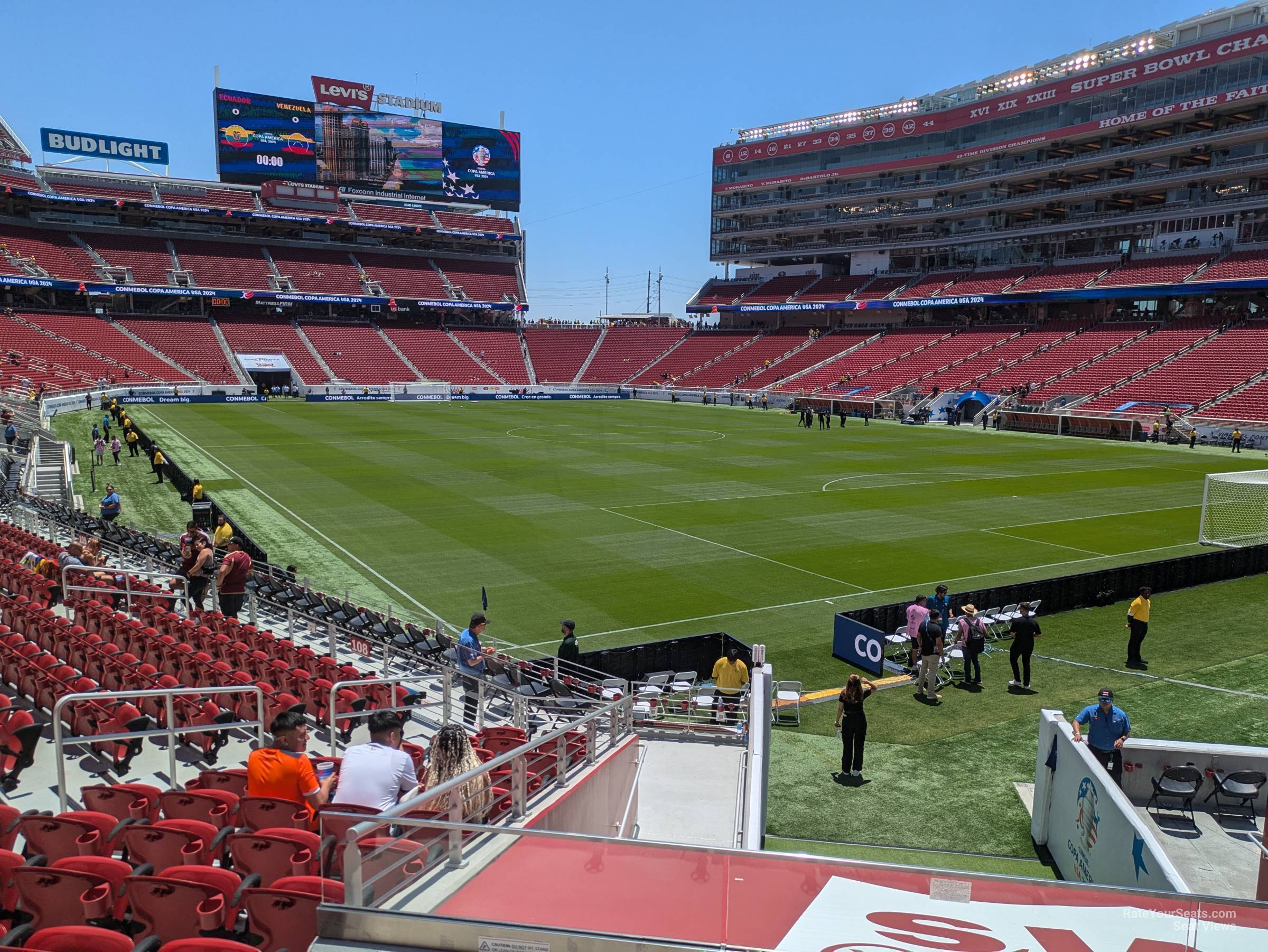 section 107, row 16 seat view  for soccer - levi