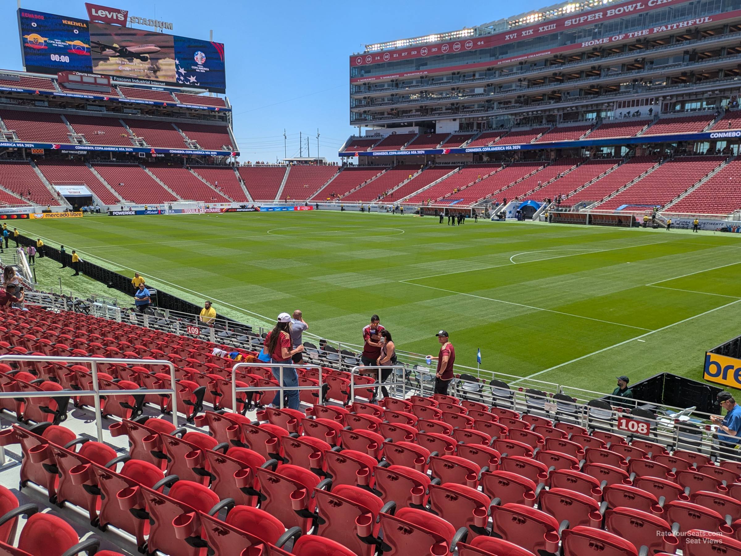 section 108, row 16 seat view  for soccer - levi