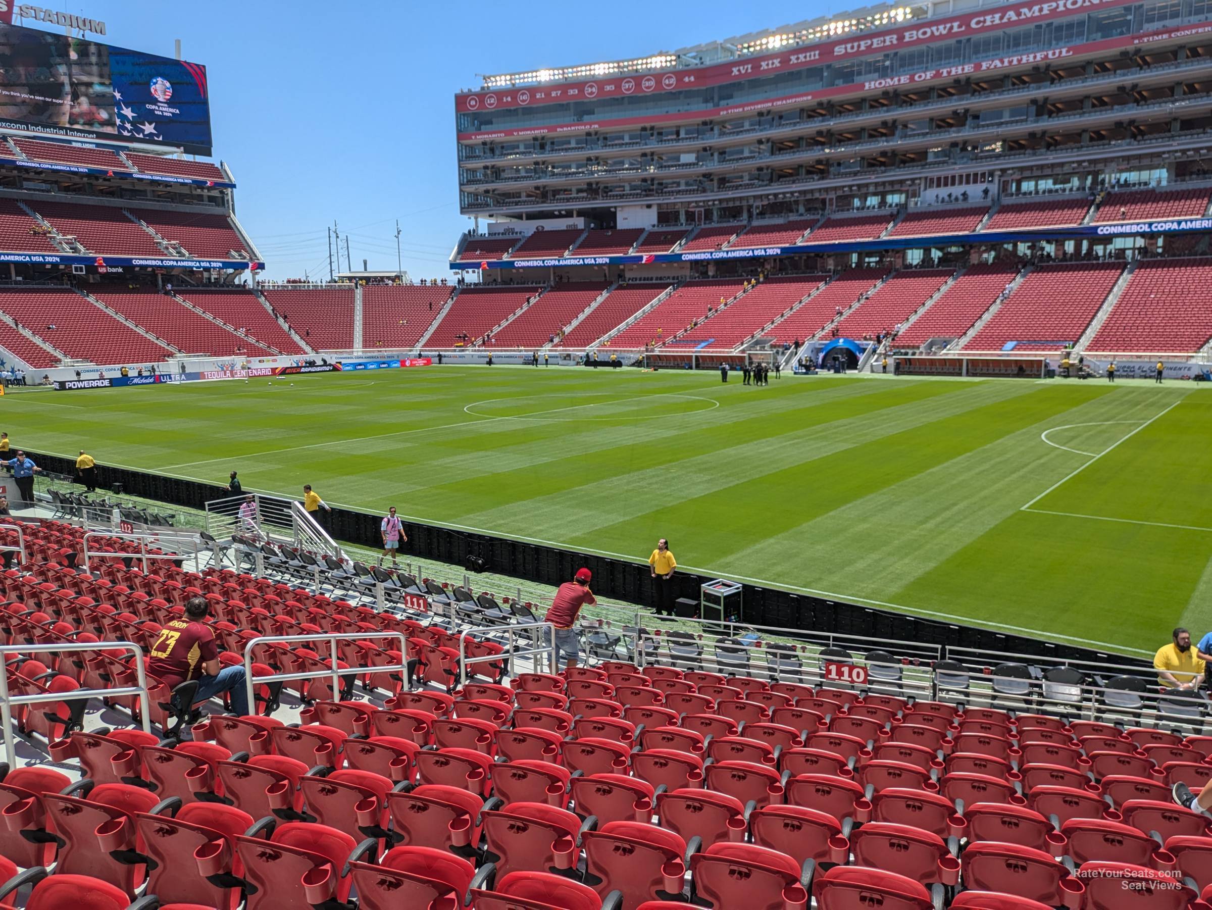 section 110, row 16 seat view  for soccer - levi