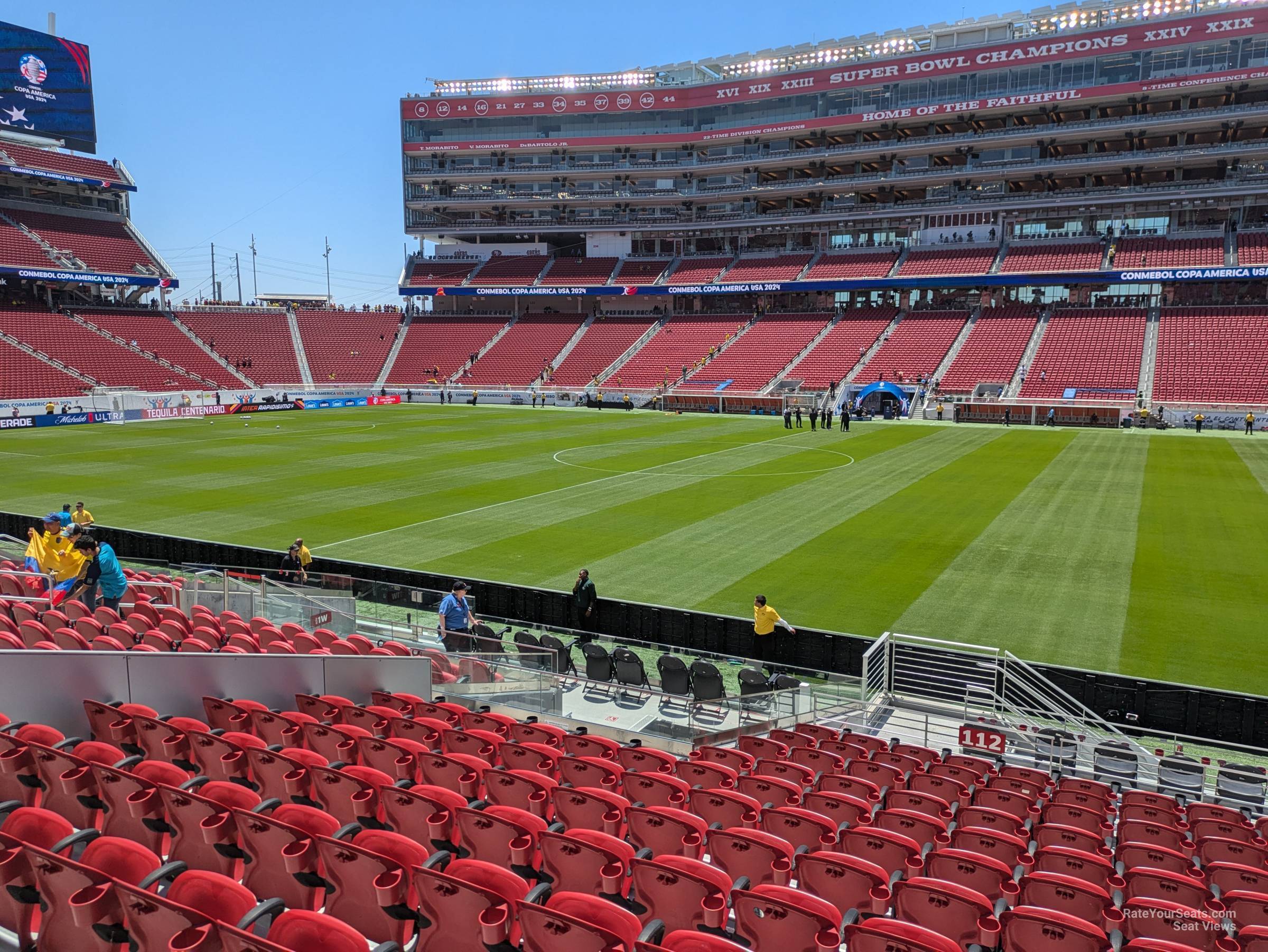 section 112, row 16 seat view  for soccer - levi