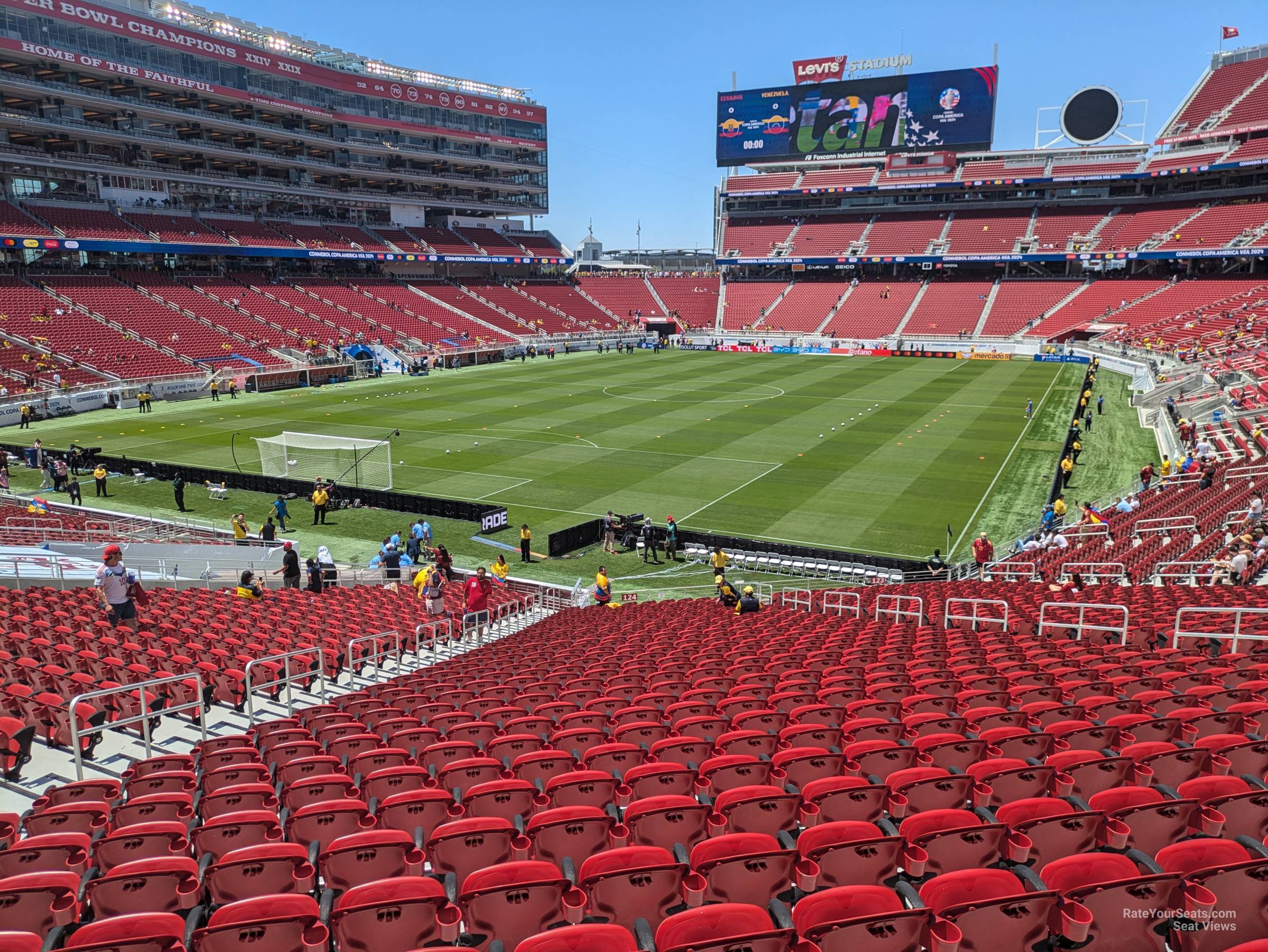 section 124, row 31 seat view  for soccer - levi