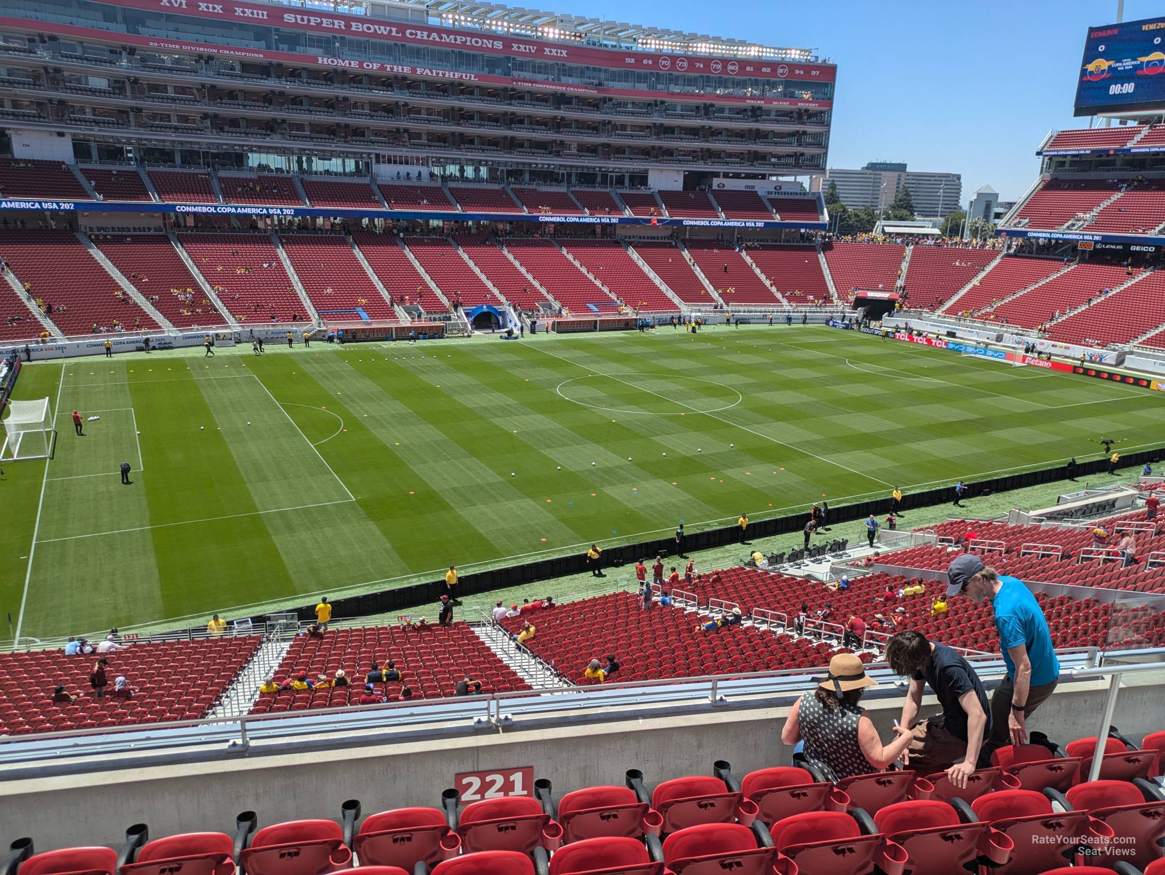 section 221, row 6 seat view  for soccer - levi