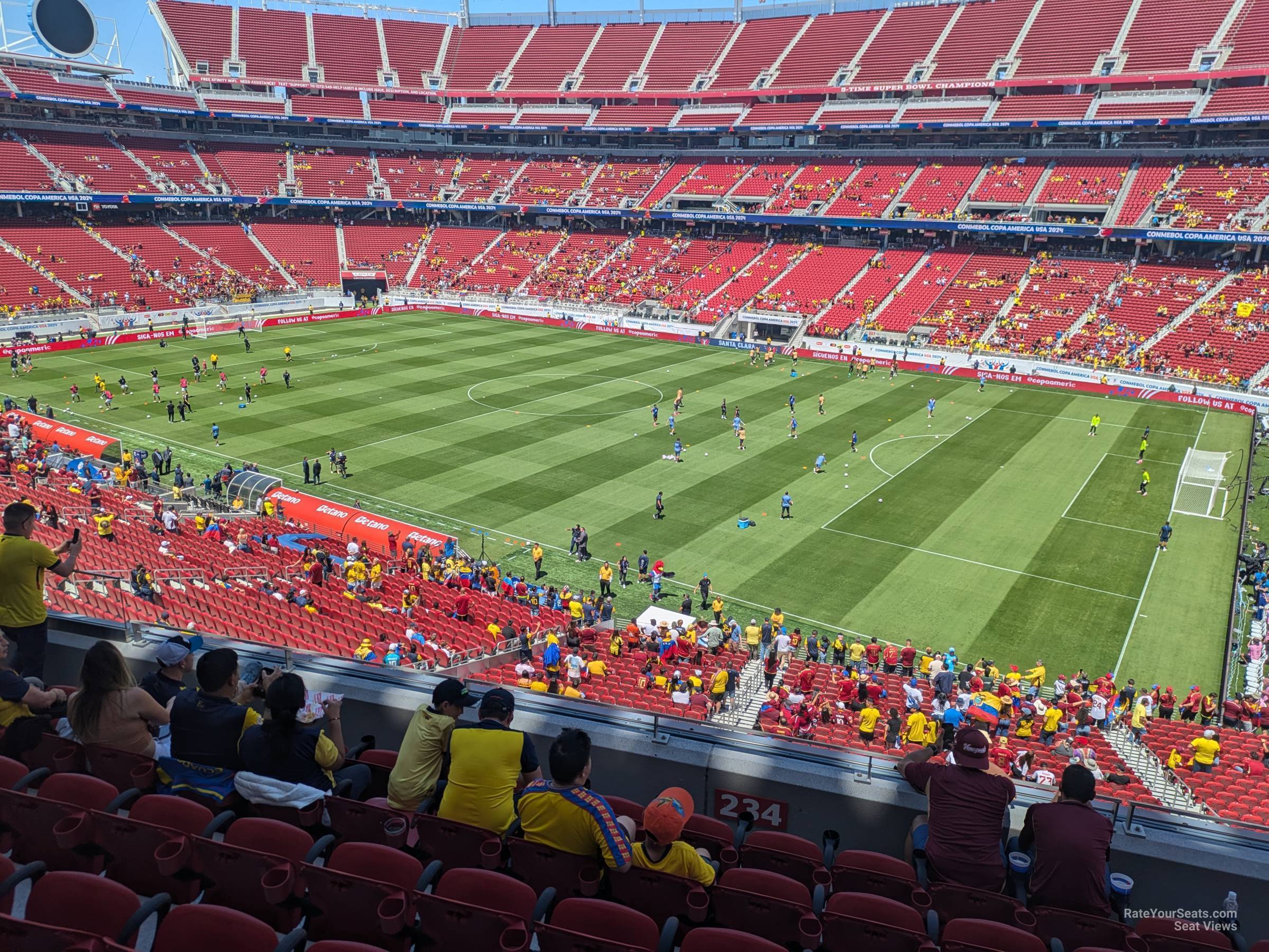 section 234, row 7 seat view  for soccer - levi