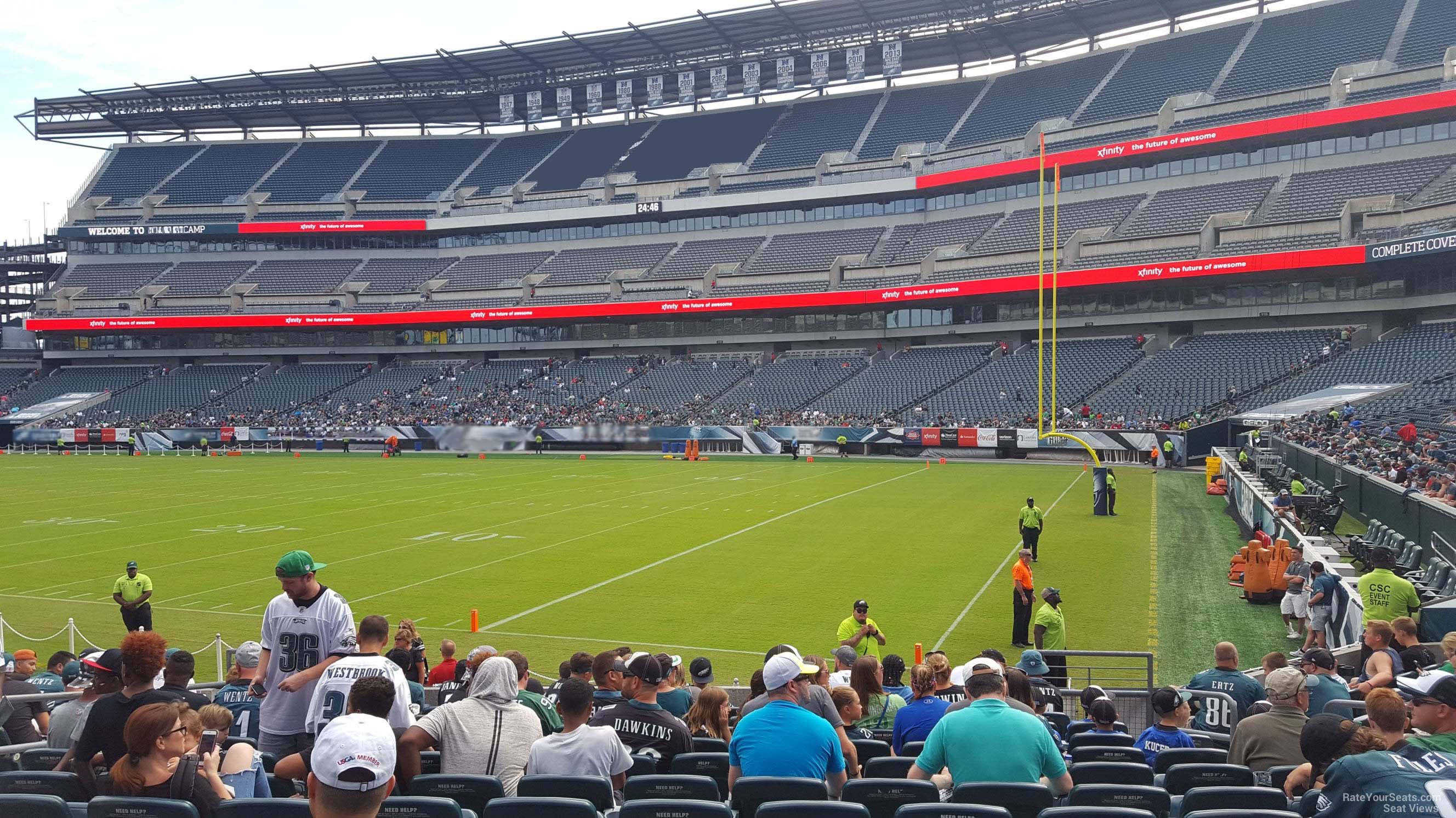 section 106, row 12 seat view  for football - lincoln financial field
