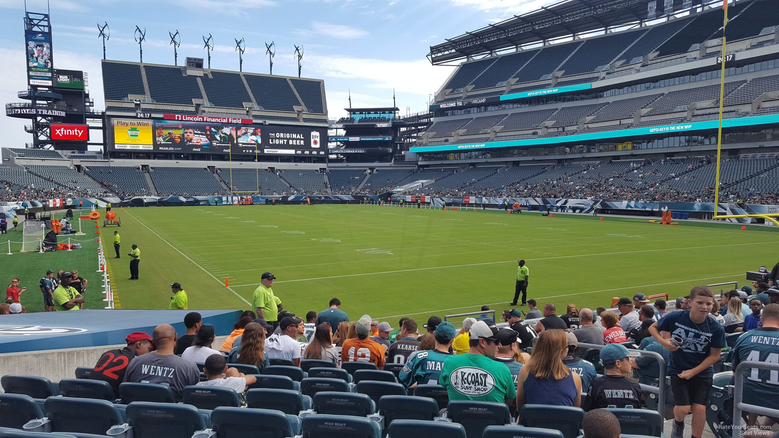 section 108, row 12 seat view  for football - lincoln financial field