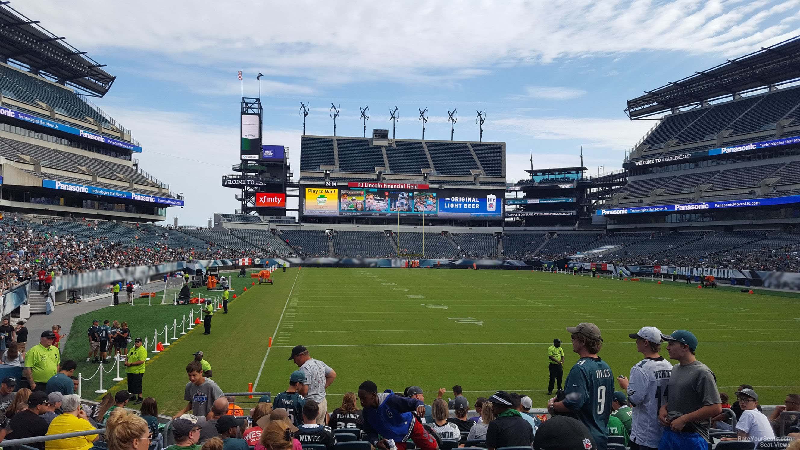 section 109, row 12 seat view  for football - lincoln financial field