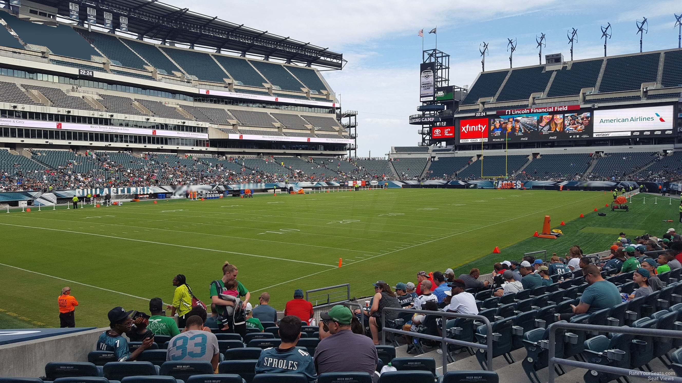 section 114, row 12 seat view  for football - lincoln financial field