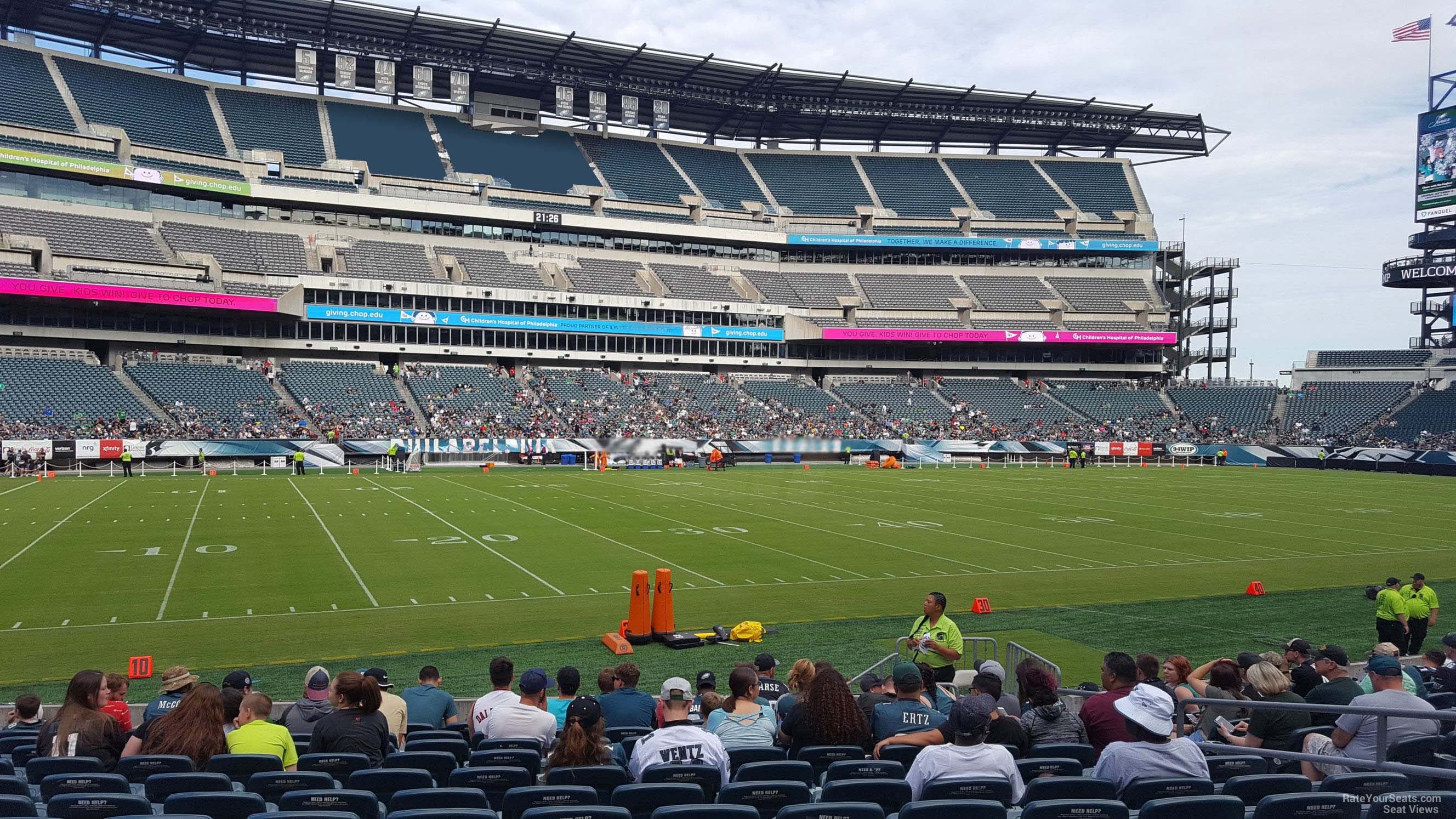 section 117, row 12 seat view  for football - lincoln financial field