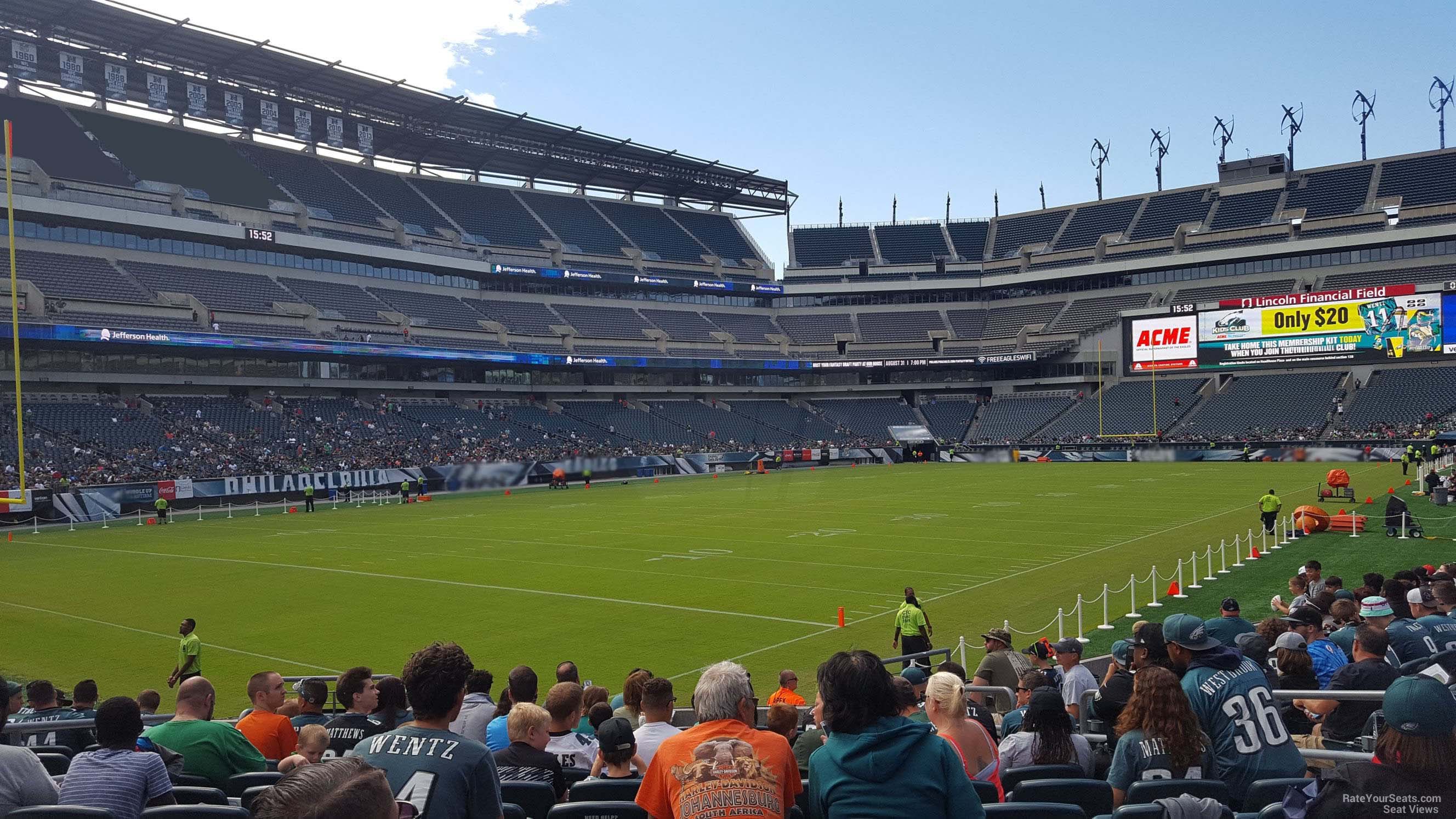 section 133, row 12 seat view  for football - lincoln financial field