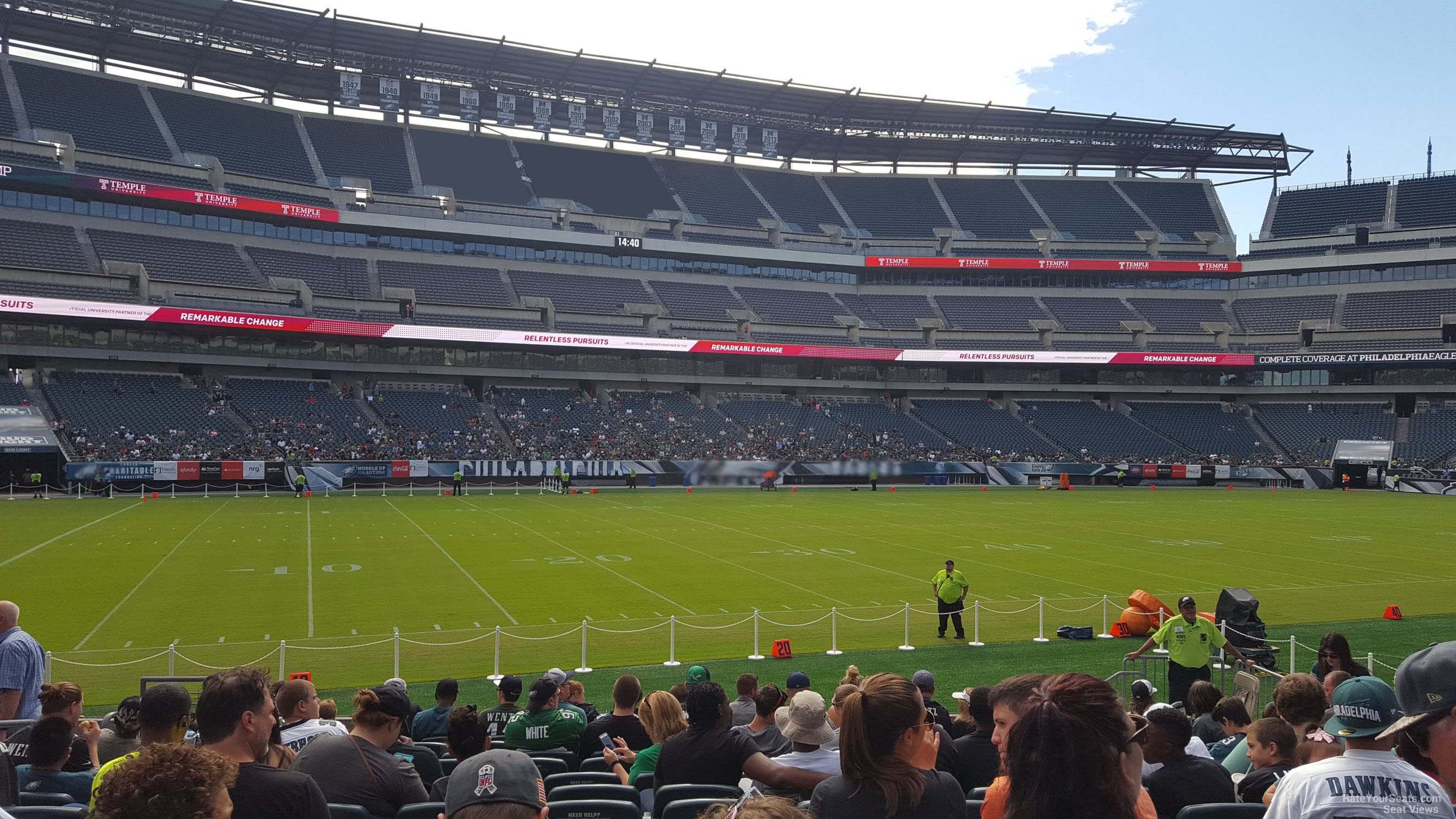 section 136, row 12 seat view  for football - lincoln financial field