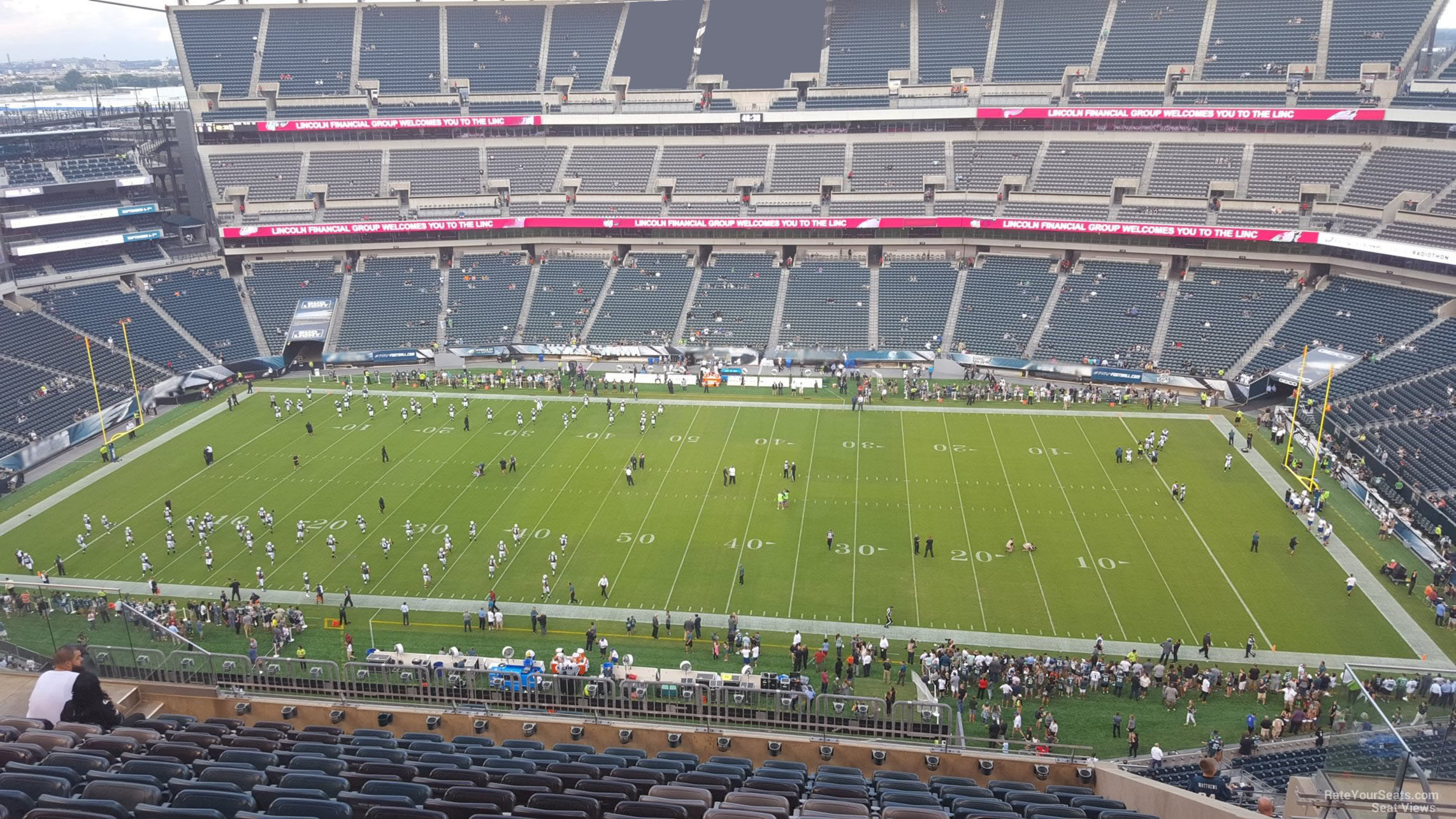 section 202, row 15 seat view  for football - lincoln financial field