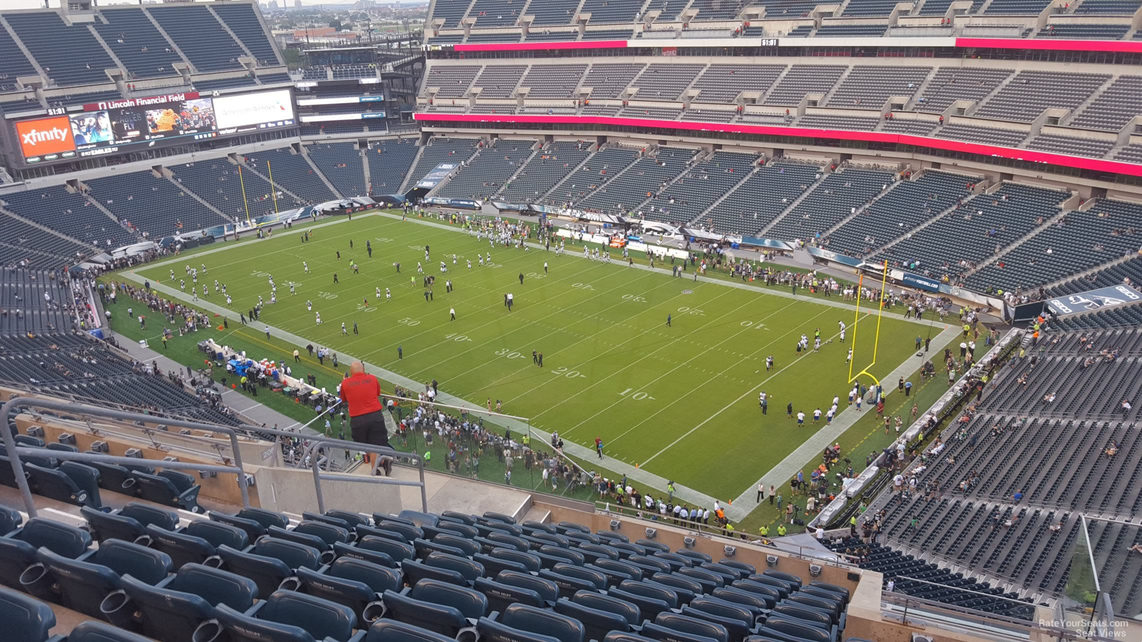 section 207, row 15 seat view  for football - lincoln financial field