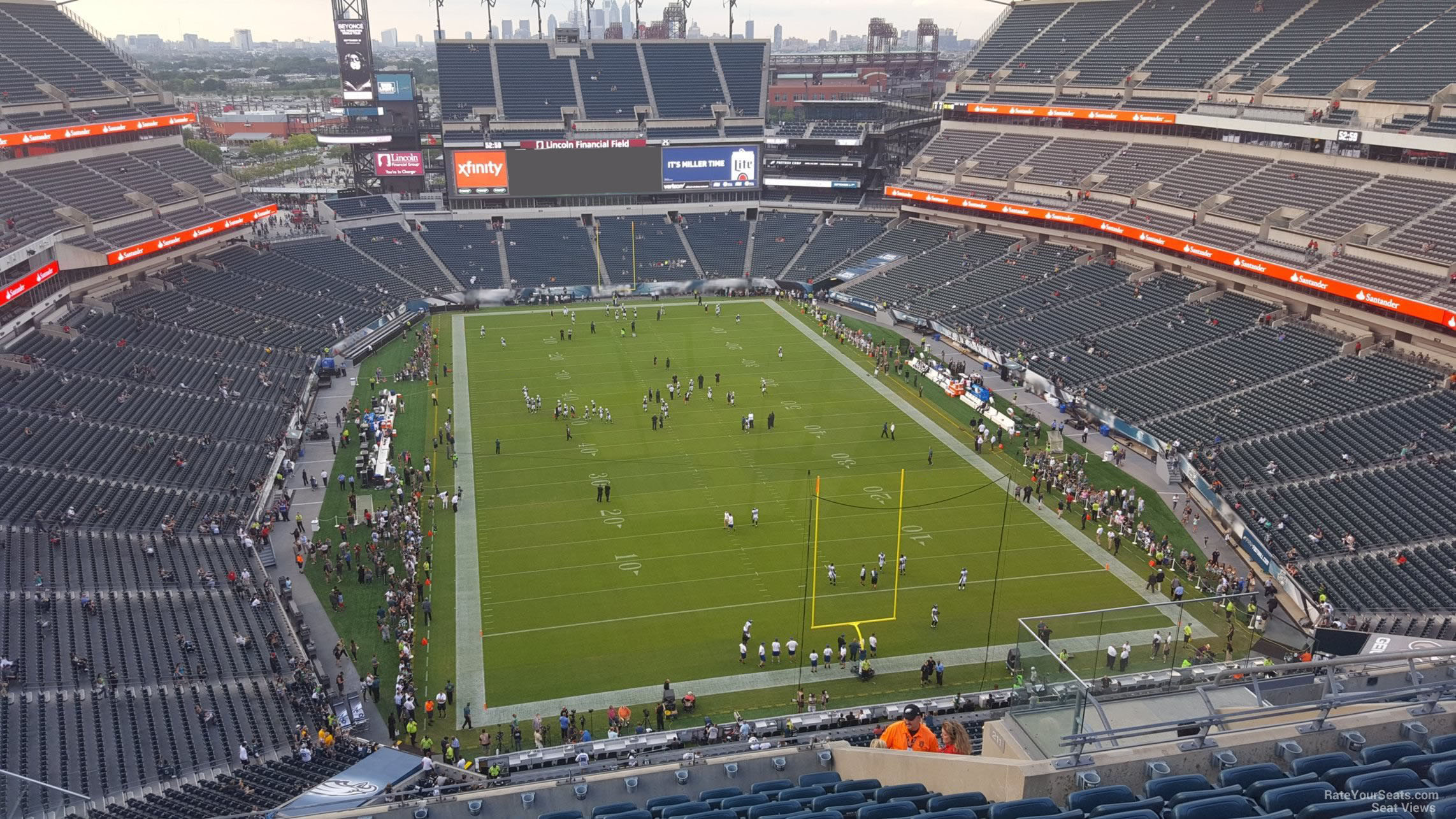 section 210, row 15 seat view  for football - lincoln financial field