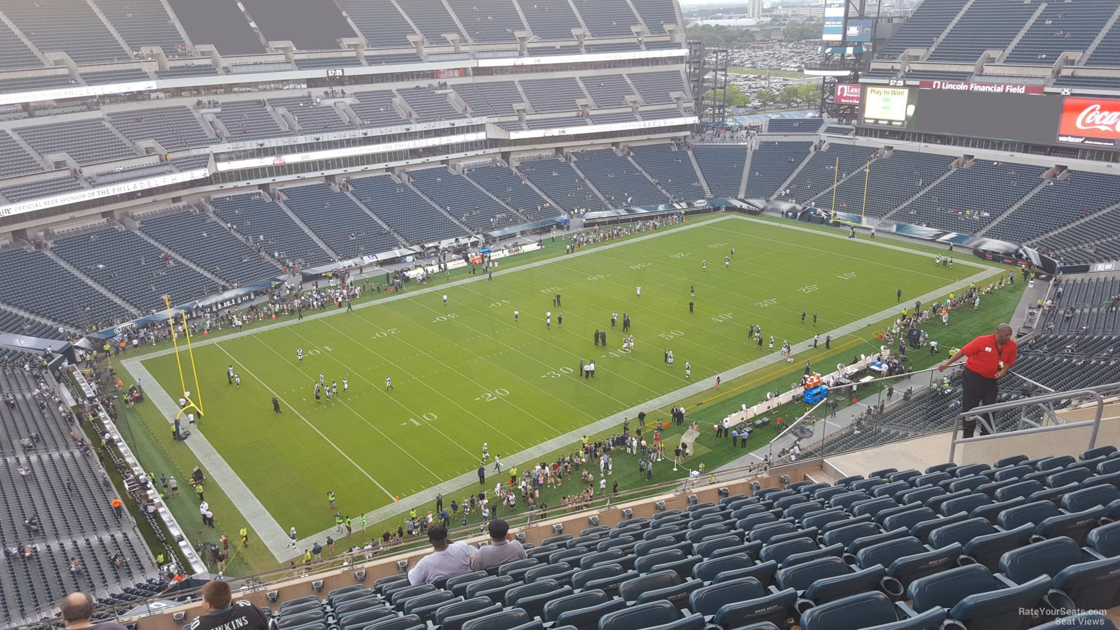 section 220, row 15 seat view  for football - lincoln financial field