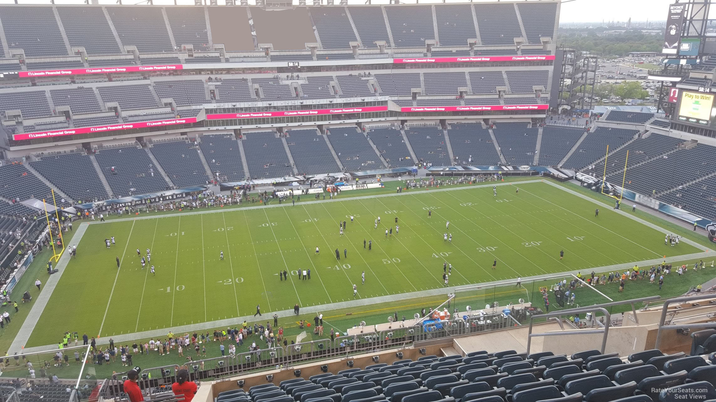 section 223, row 15 seat view  for football - lincoln financial field