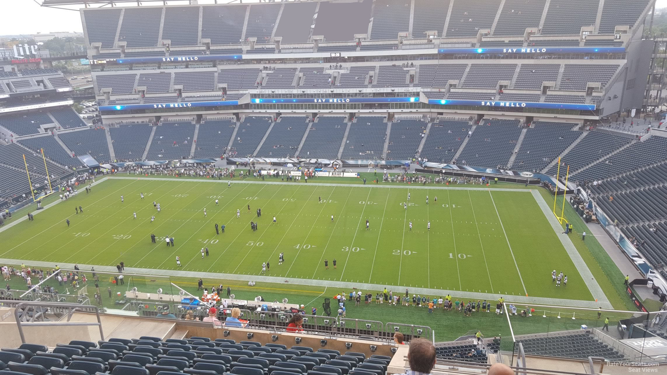 section 227, row 15 seat view  for football - lincoln financial field