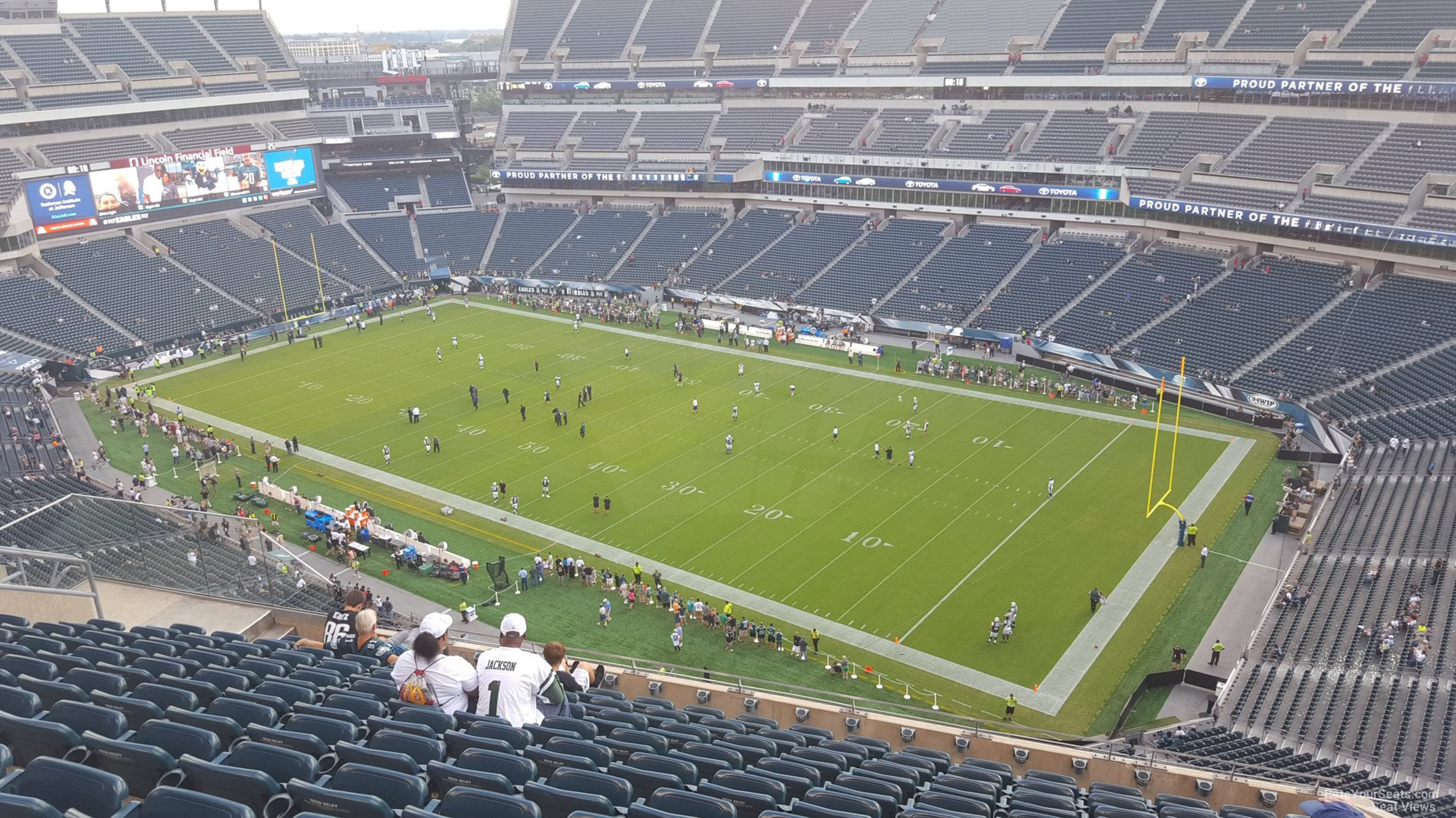 section 230, row 15 seat view  for football - lincoln financial field