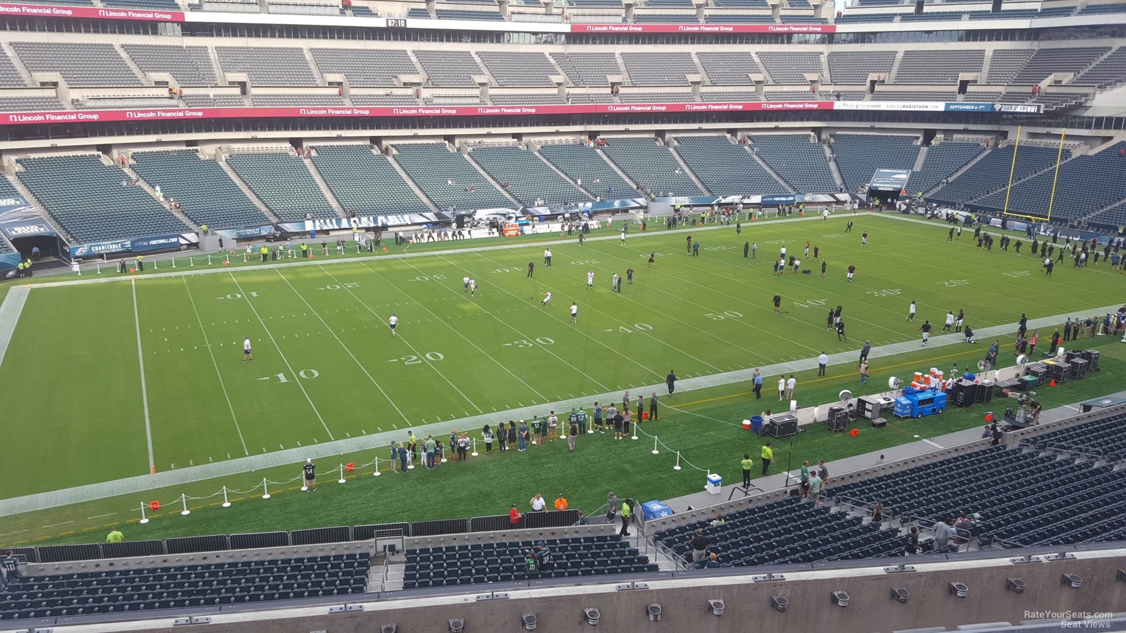 section c37, row 7 seat view  for football - lincoln financial field