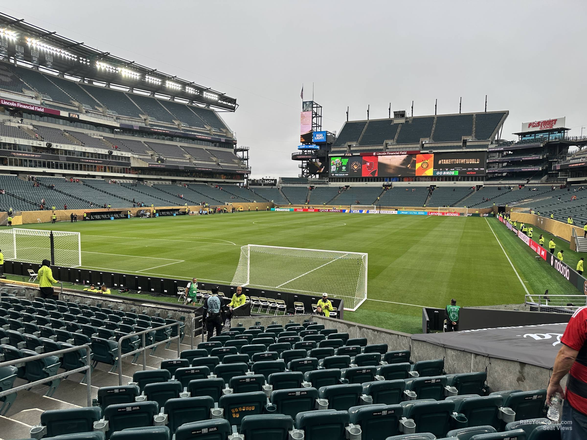 section 113, row 14 seat view for soccer - lincoln financial field