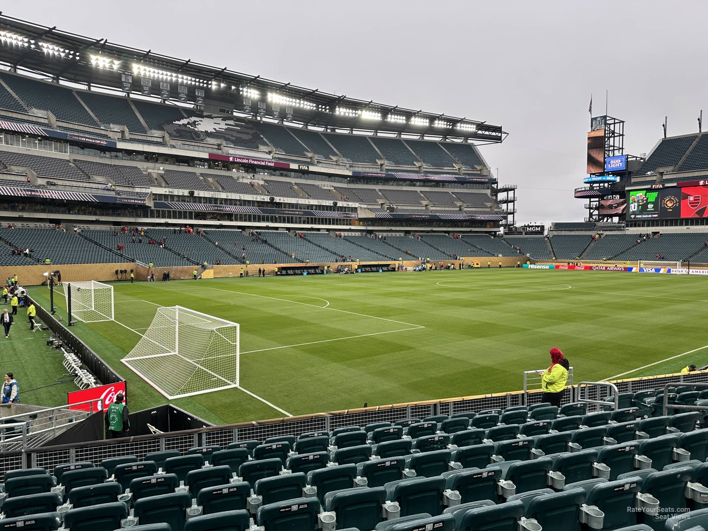 section 115, row 14 seat view for soccer - lincoln financial field