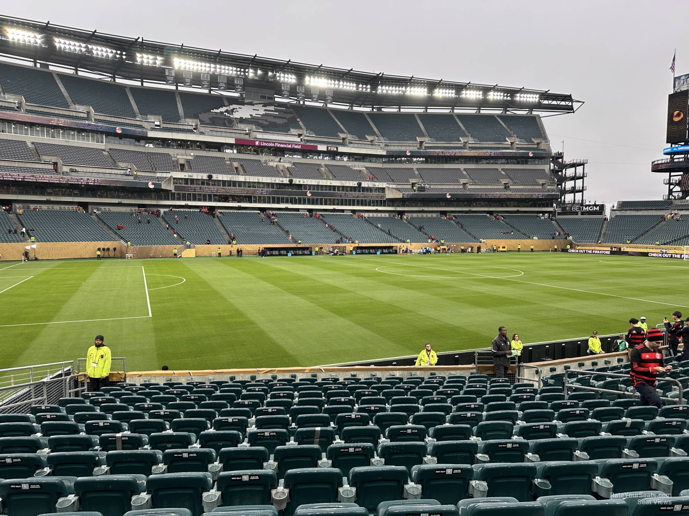section 117, row 14 seat view for soccer - lincoln financial field