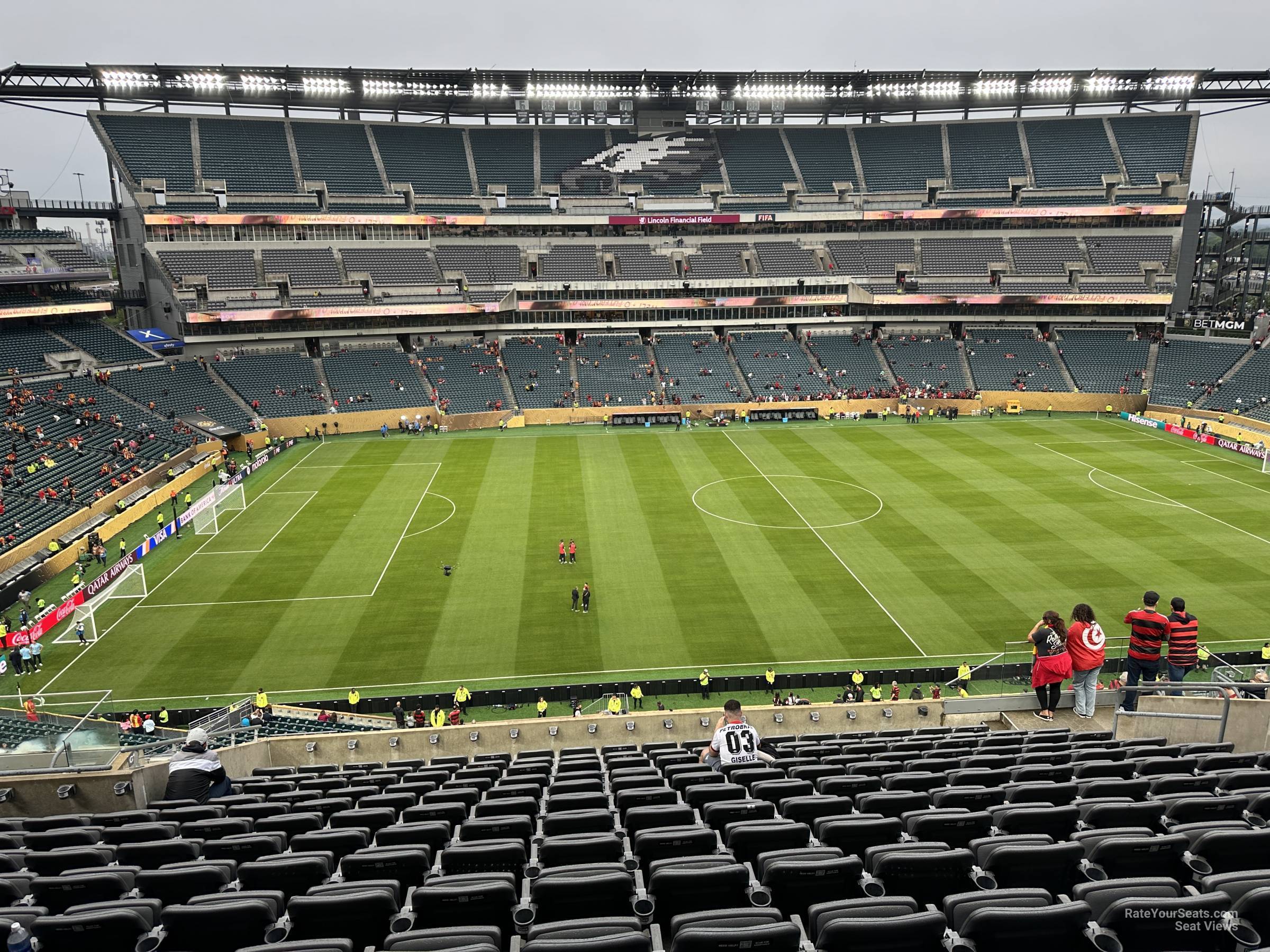 section c20, row 18 seat view for soccer - lincoln financial field