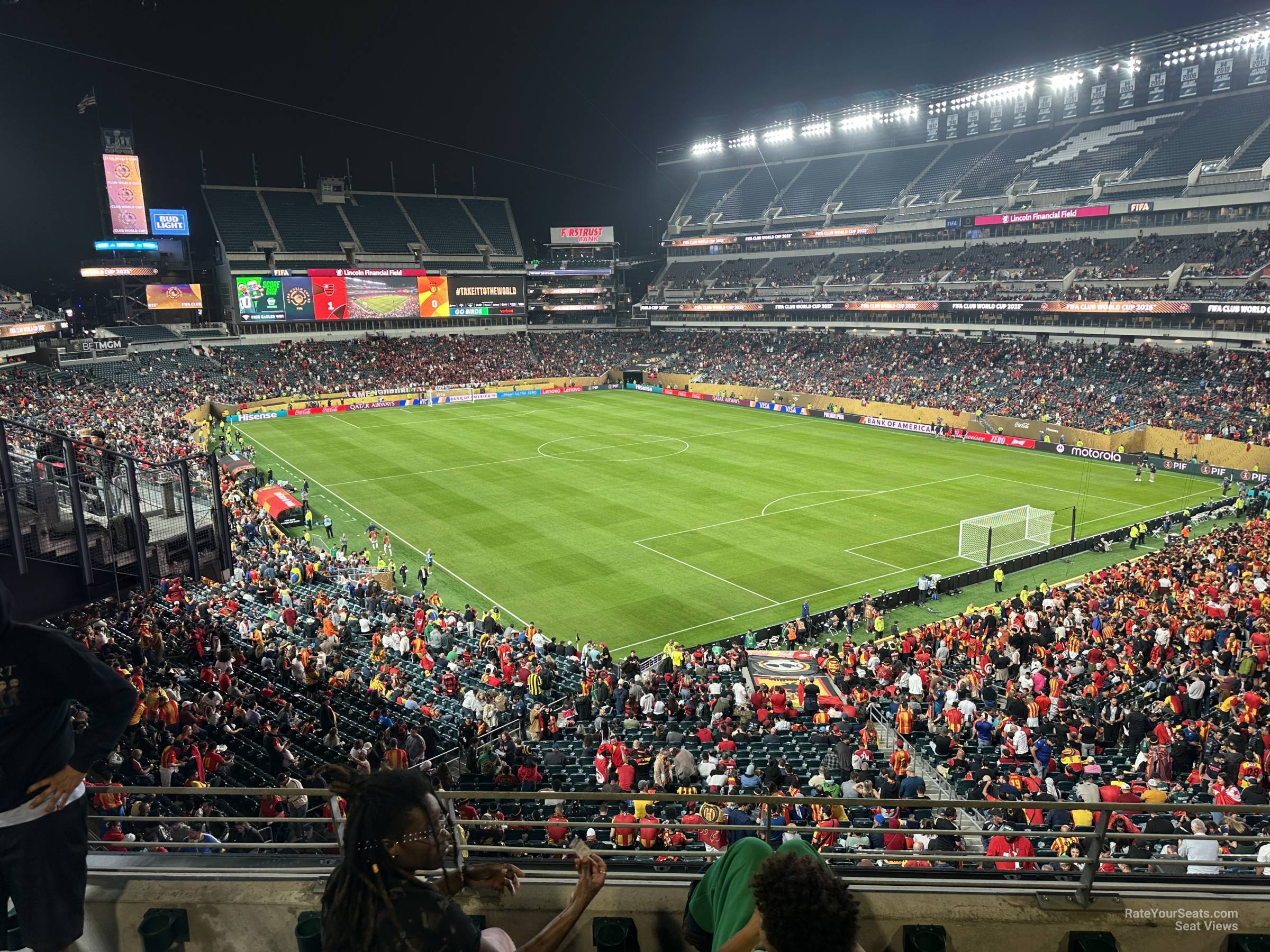 south west terrace, row 4 seat view  for soccer - lincoln financial field