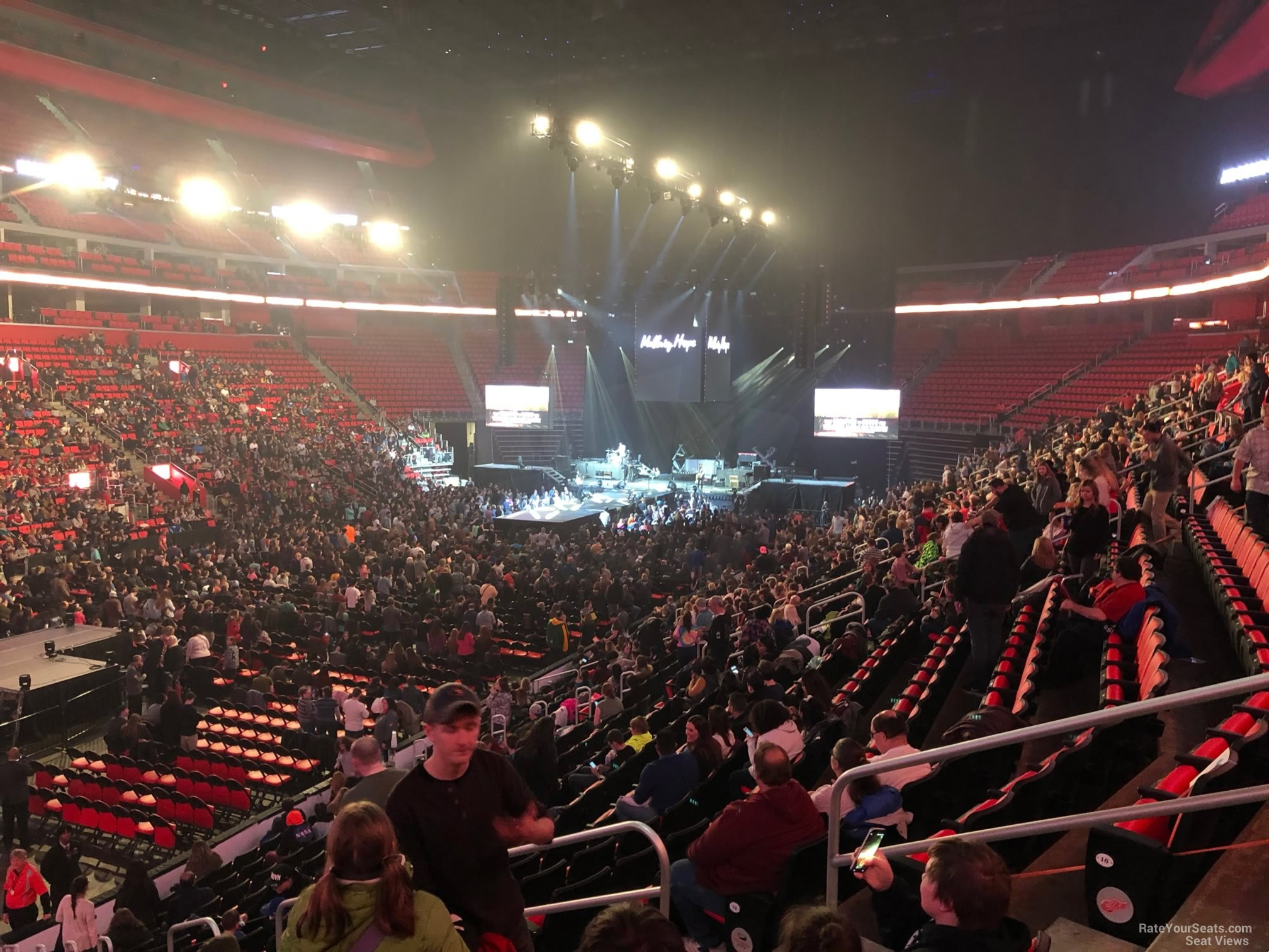 section 113, row 18 seat view  for concert - little caesars arena