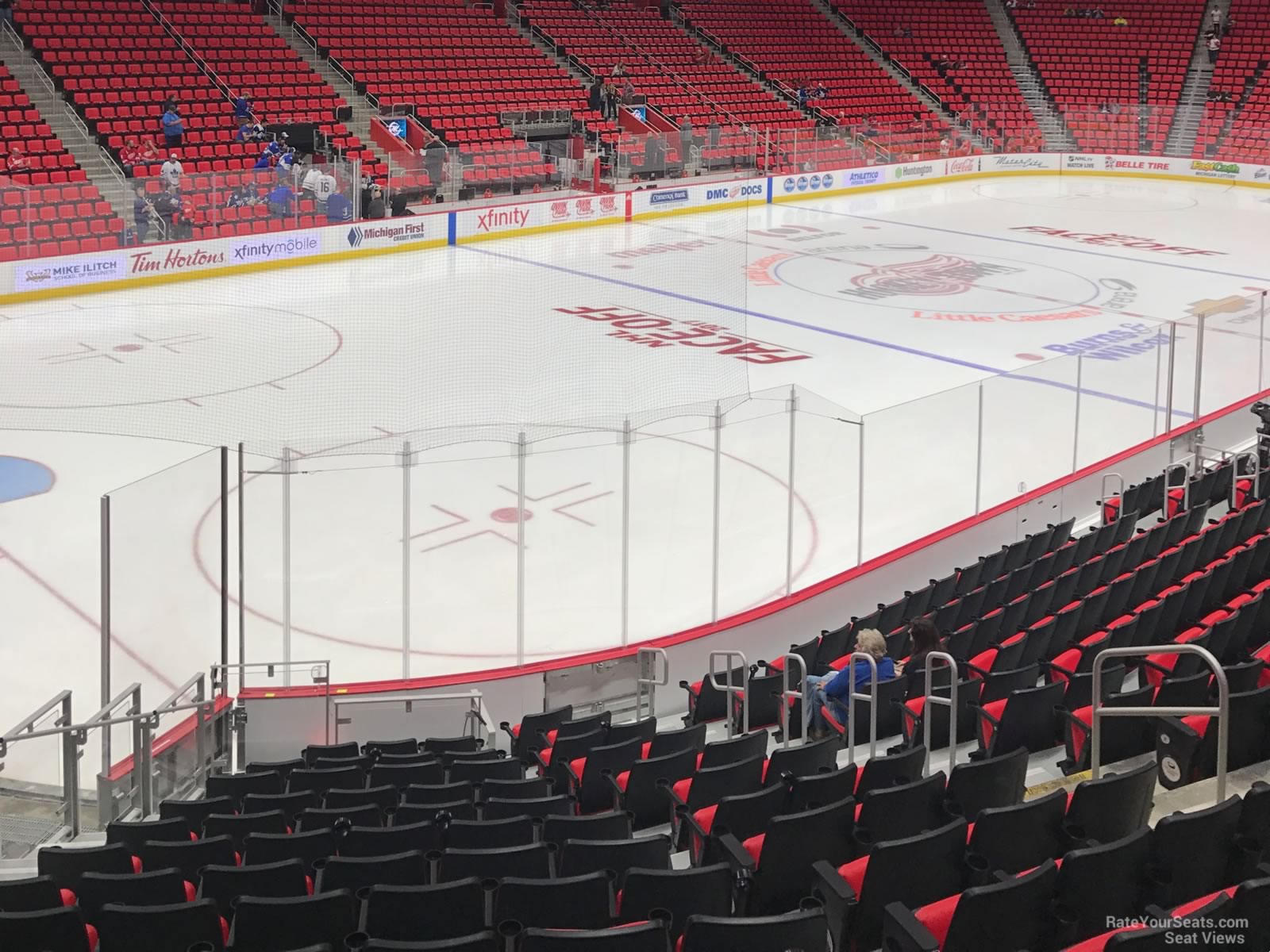 section 114, row 16 seat view  for hockey - little caesars arena