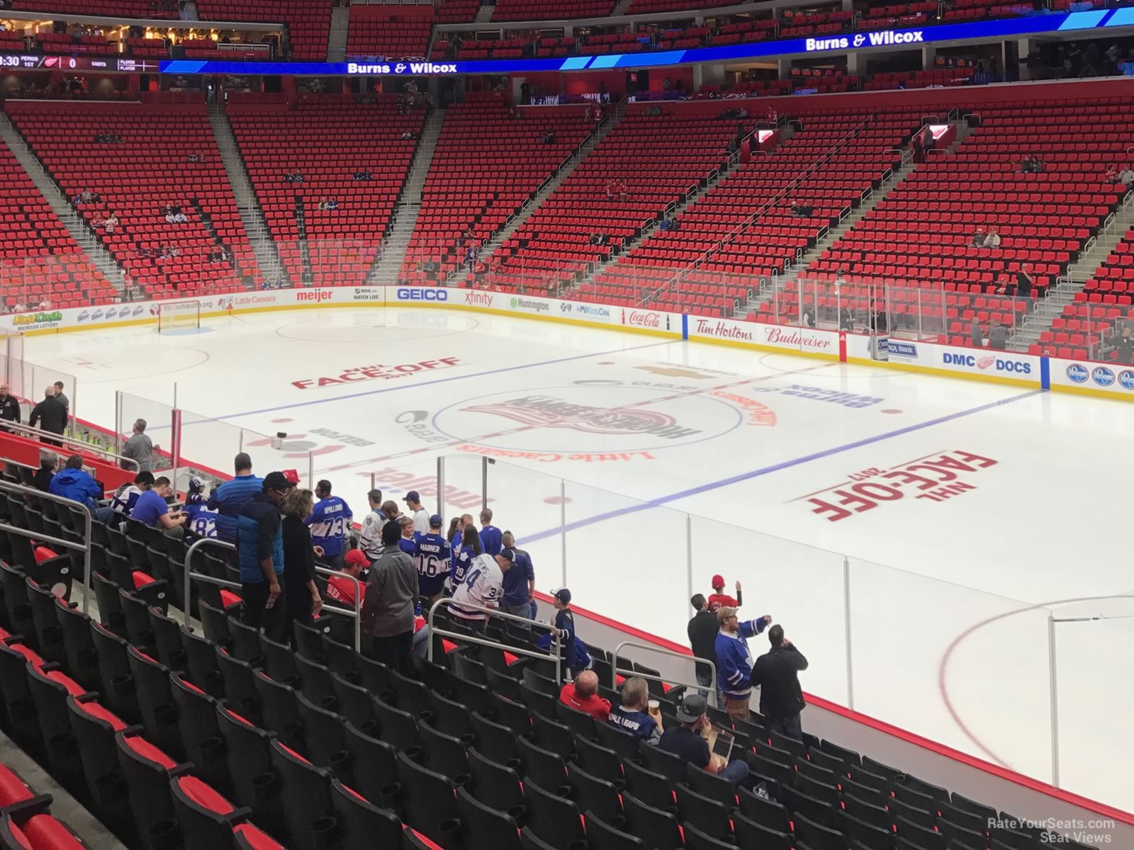 section 119, row 16 seat view  for hockey - little caesars arena