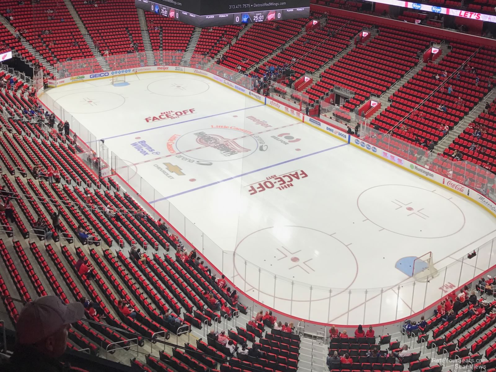 section 207, row 8 seat view  for hockey - little caesars arena