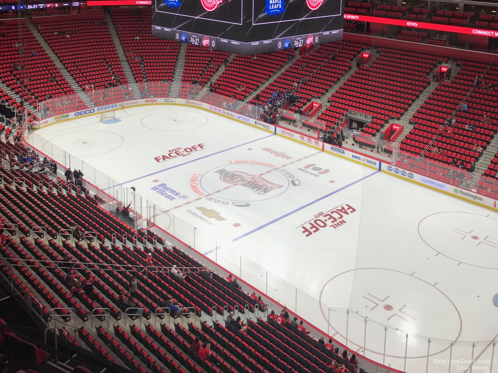 section 208, row 8 seat view  for hockey - little caesars arena