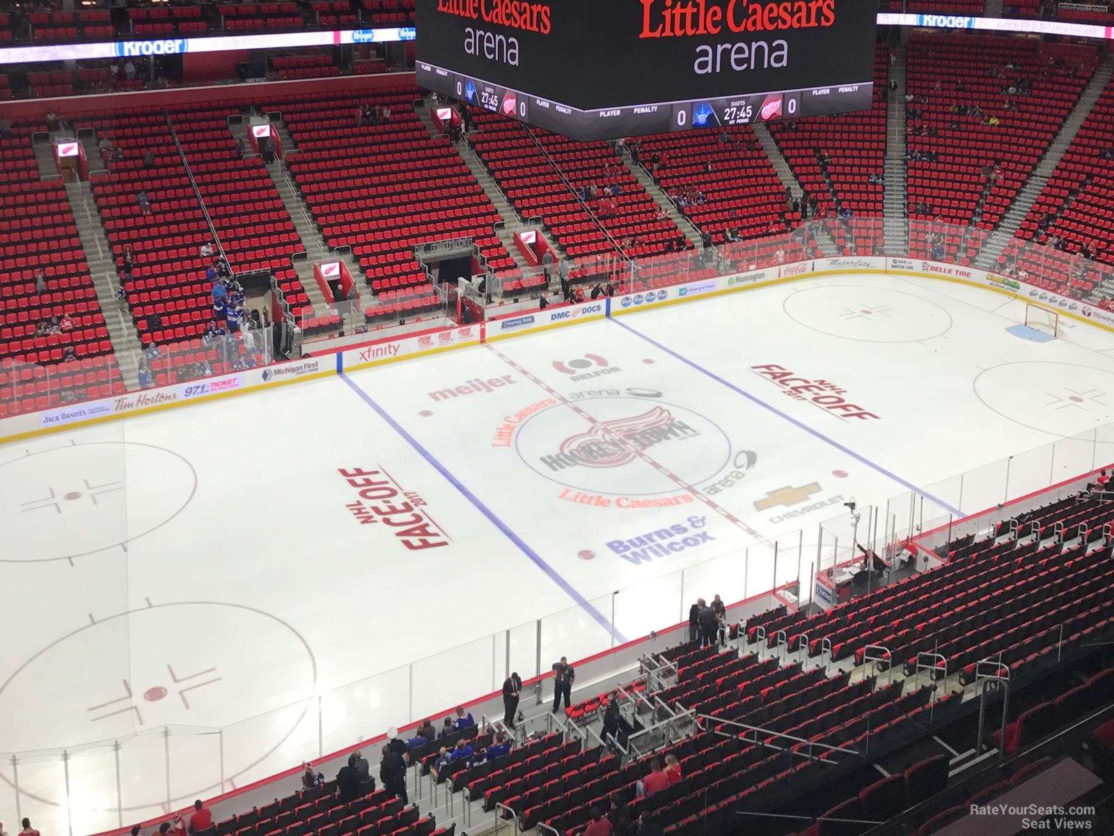 section 214, row 8 seat view  for hockey - little caesars arena