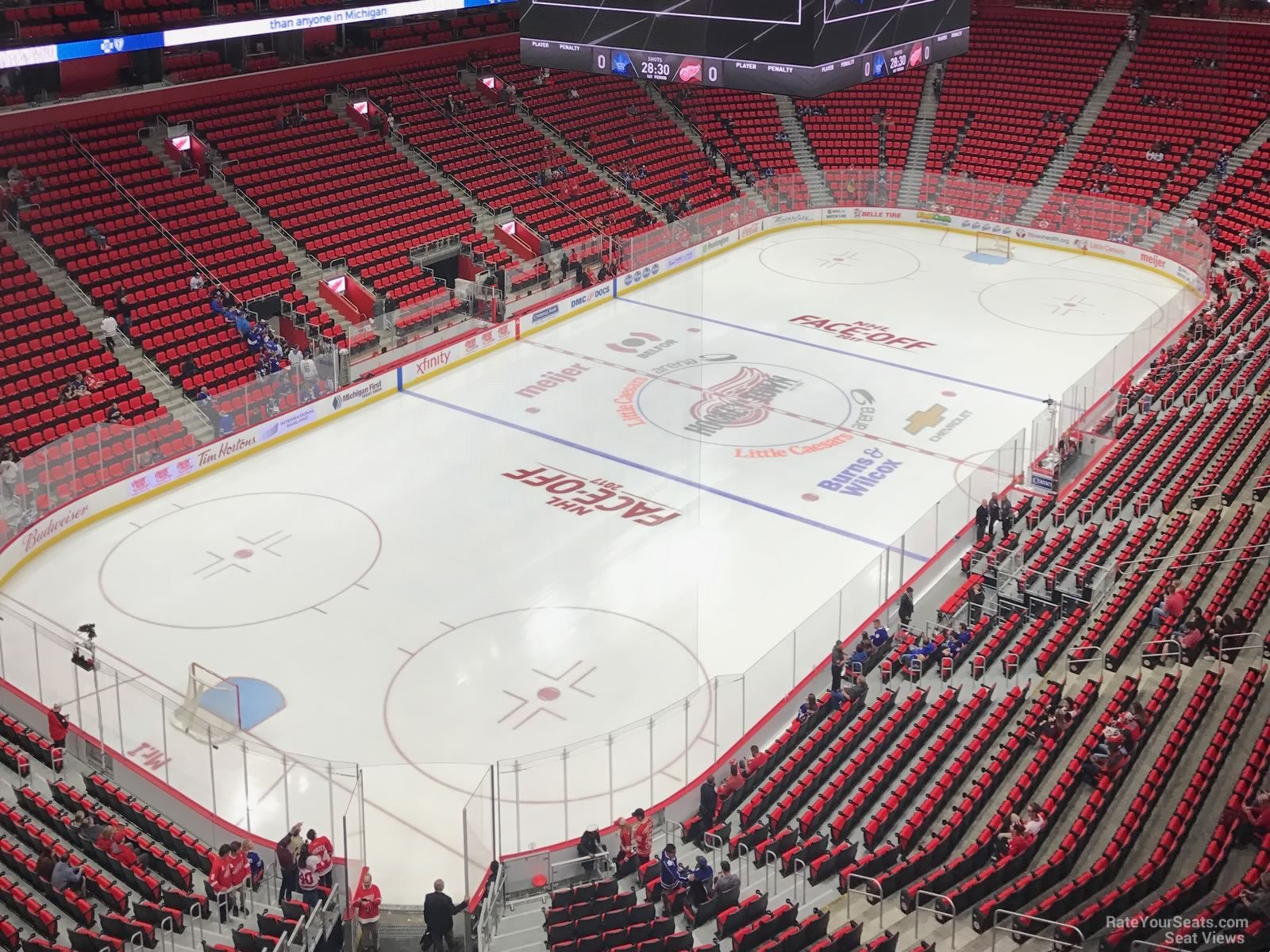 section 216, row 8 seat view  for hockey - little caesars arena