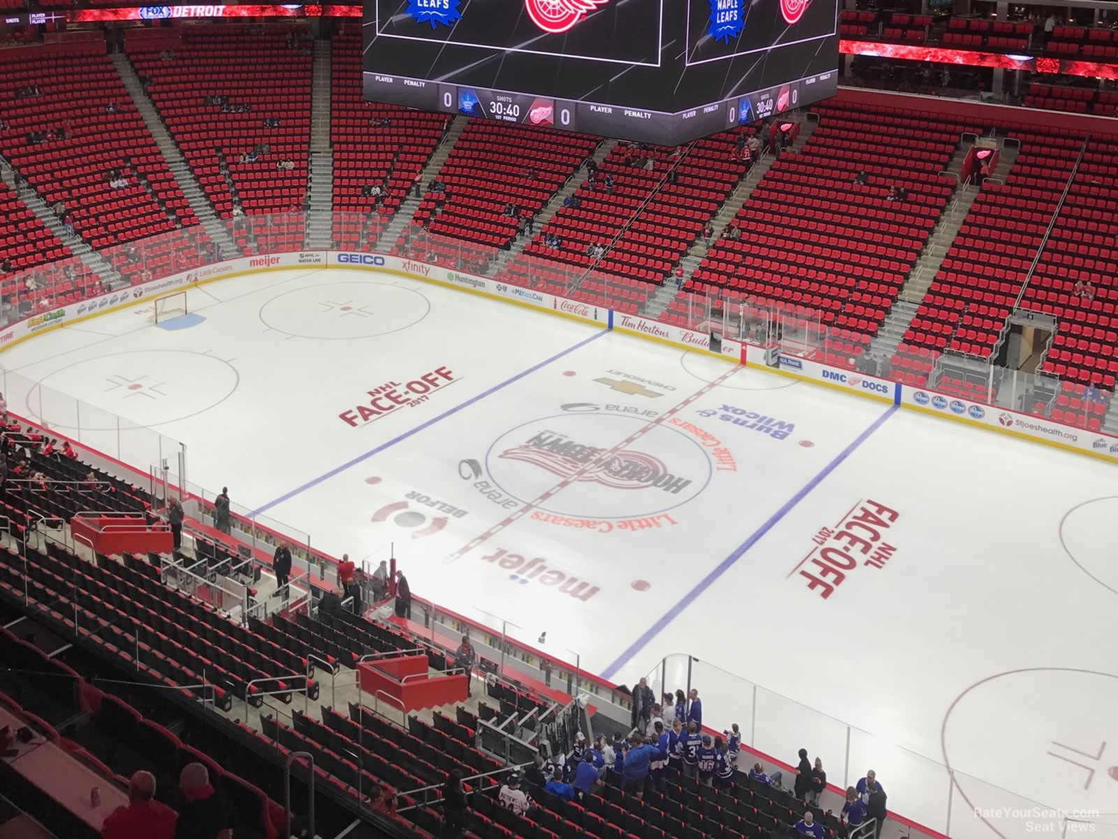 section 224, row 8 seat view  for hockey - little caesars arena