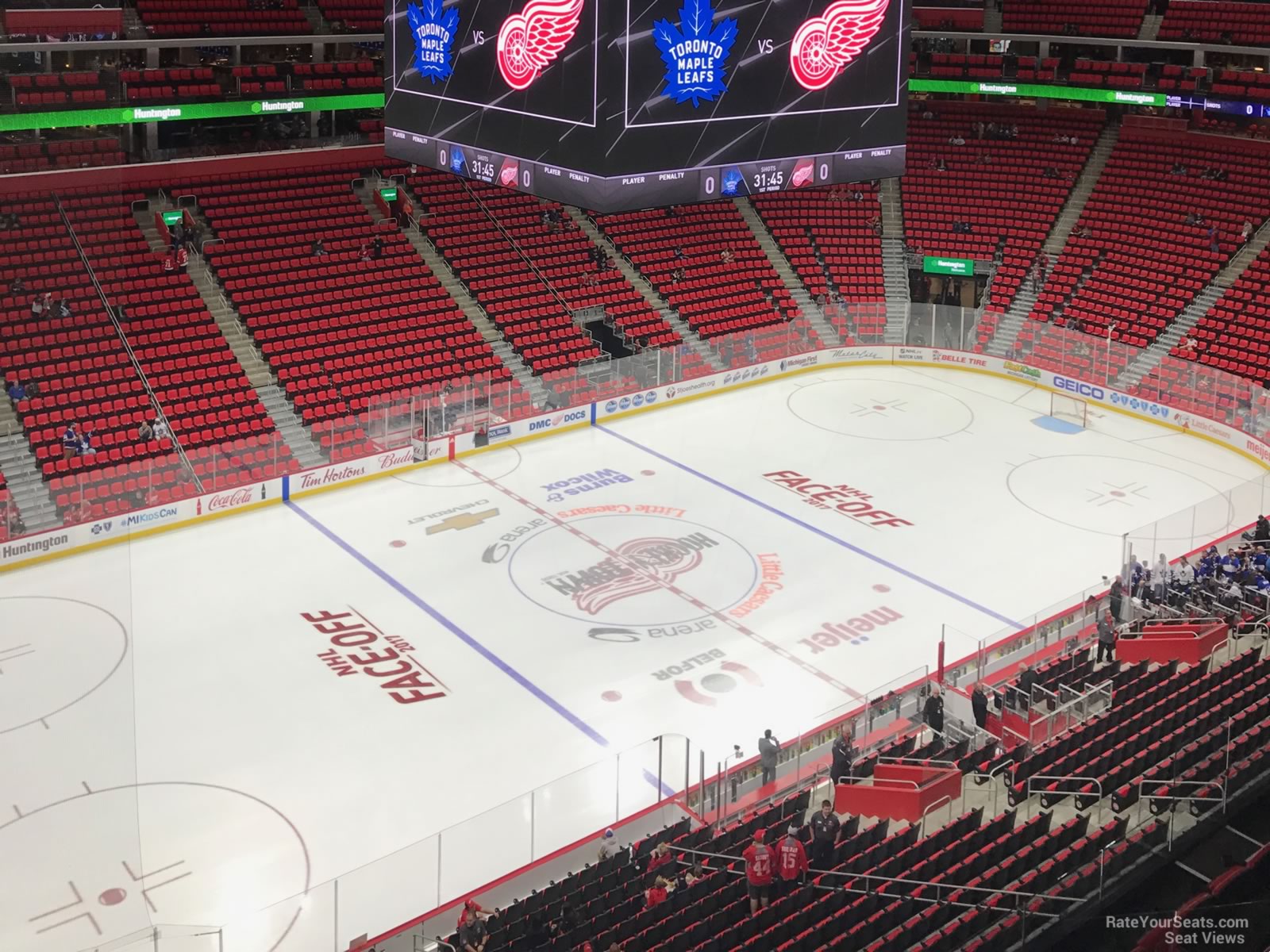 section 229, row 8 seat view  for hockey - little caesars arena
