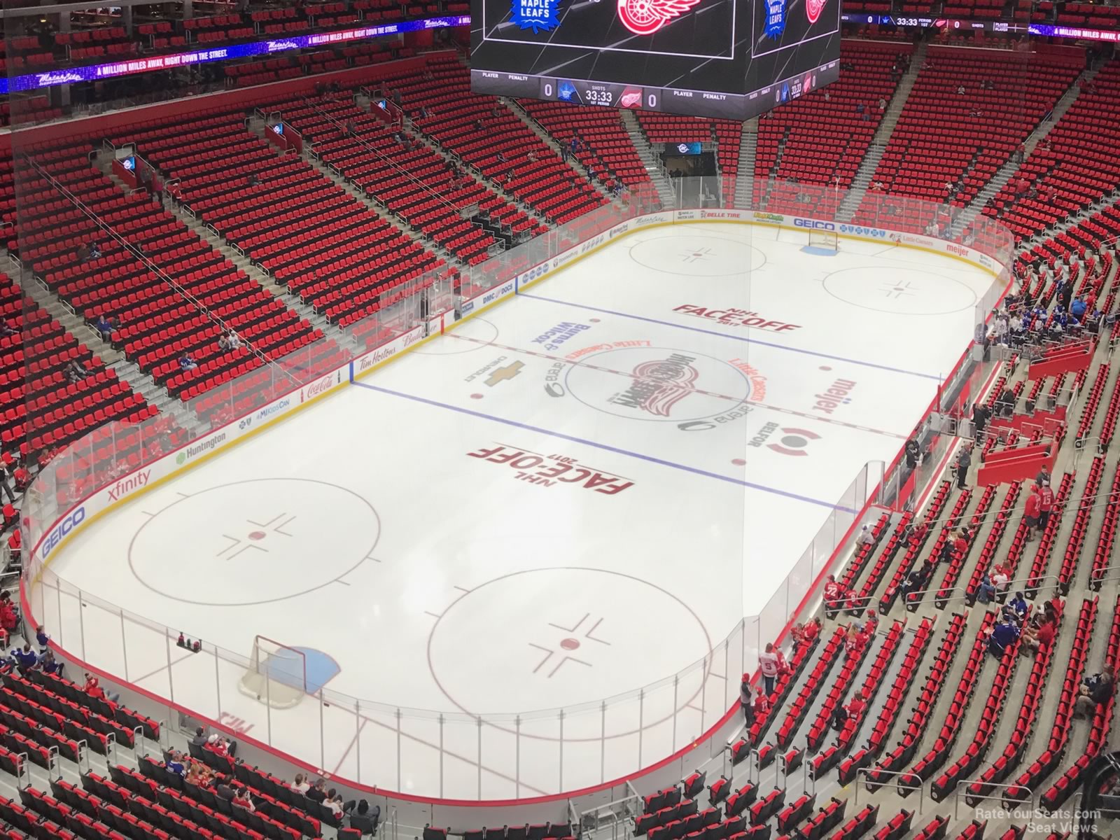section 232, row 8 seat view  for hockey - little caesars arena