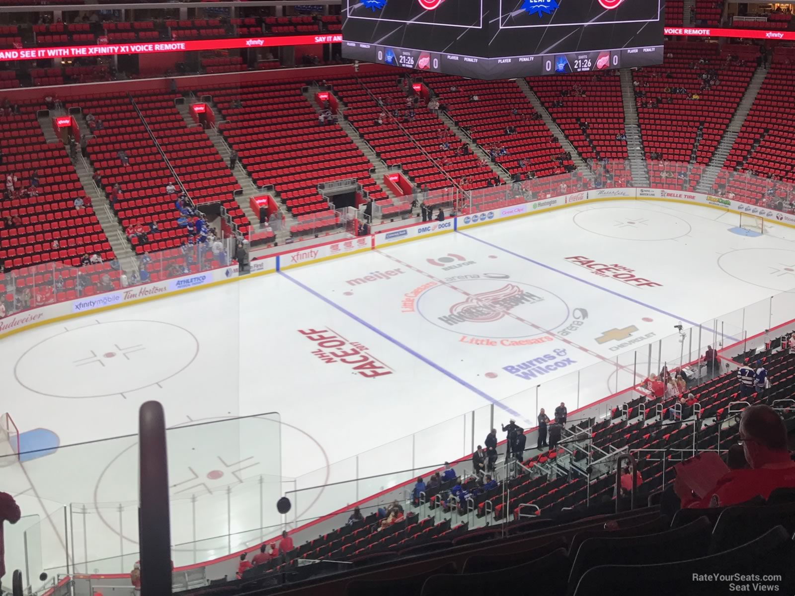 mezzanine 14, row 4 seat view  for hockey - little caesars arena