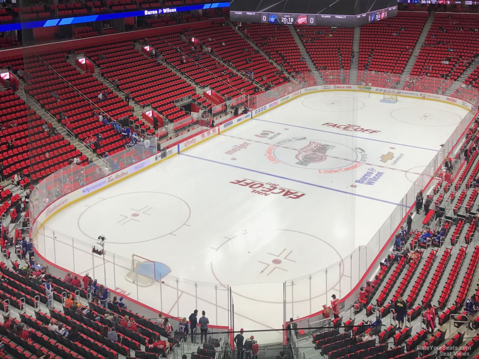 mezzanine 17, row 4 seat view  for hockey - little caesars arena