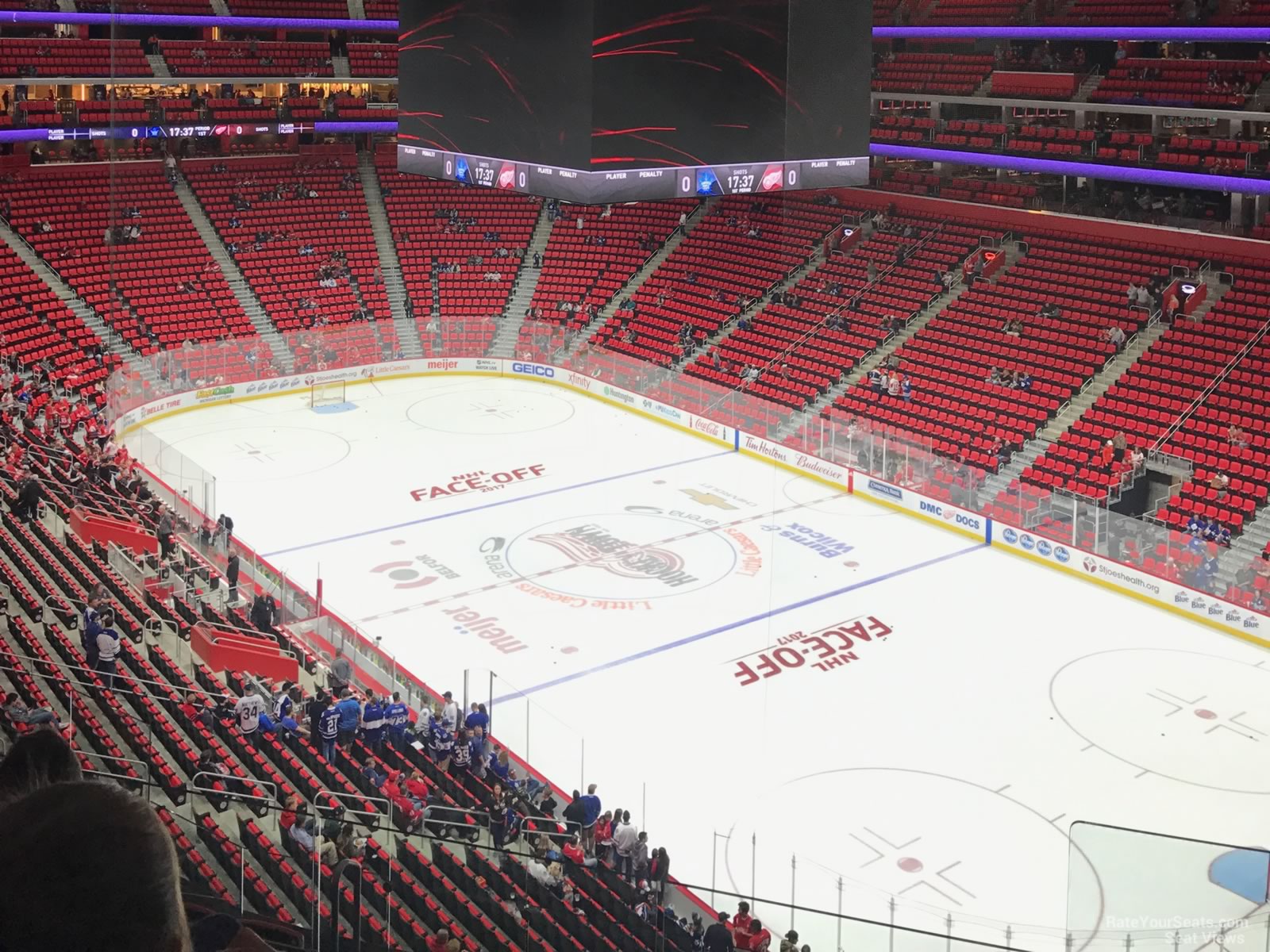 mezzanine 22, row 4 seat view  for hockey - little caesars arena