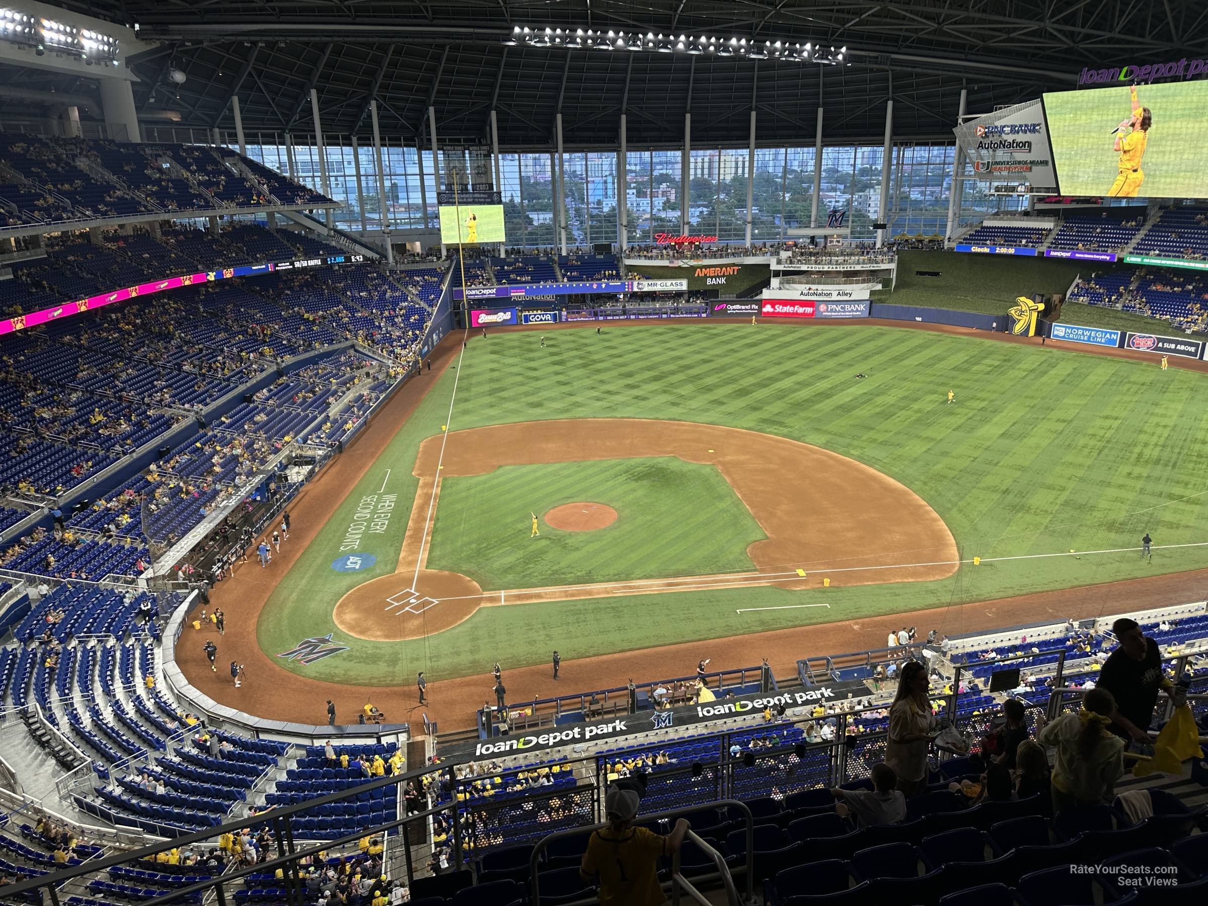 section 310, row h seat view  for baseball - loandepot park