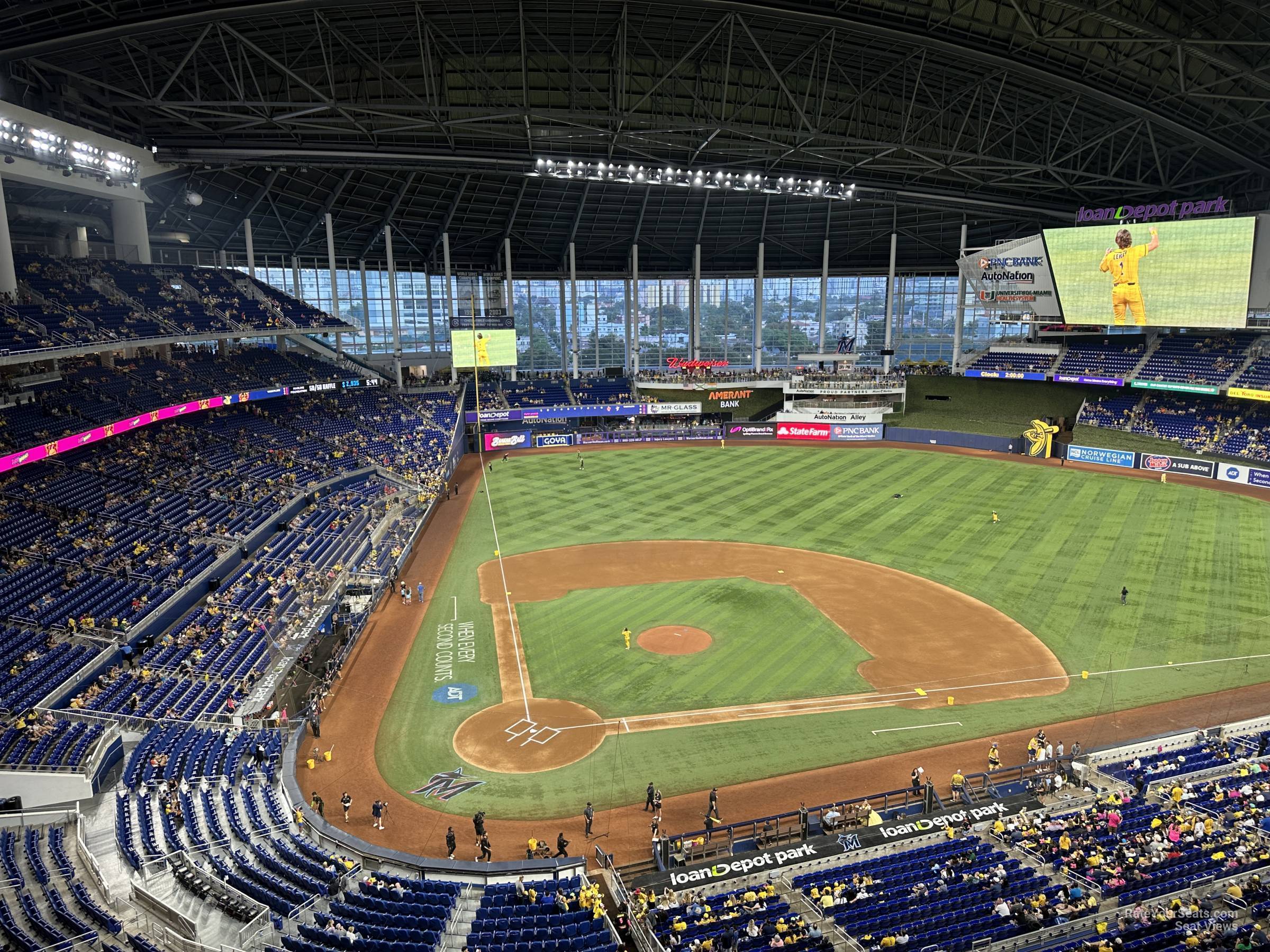 section 311, row 3 seat view  for baseball - loandepot park